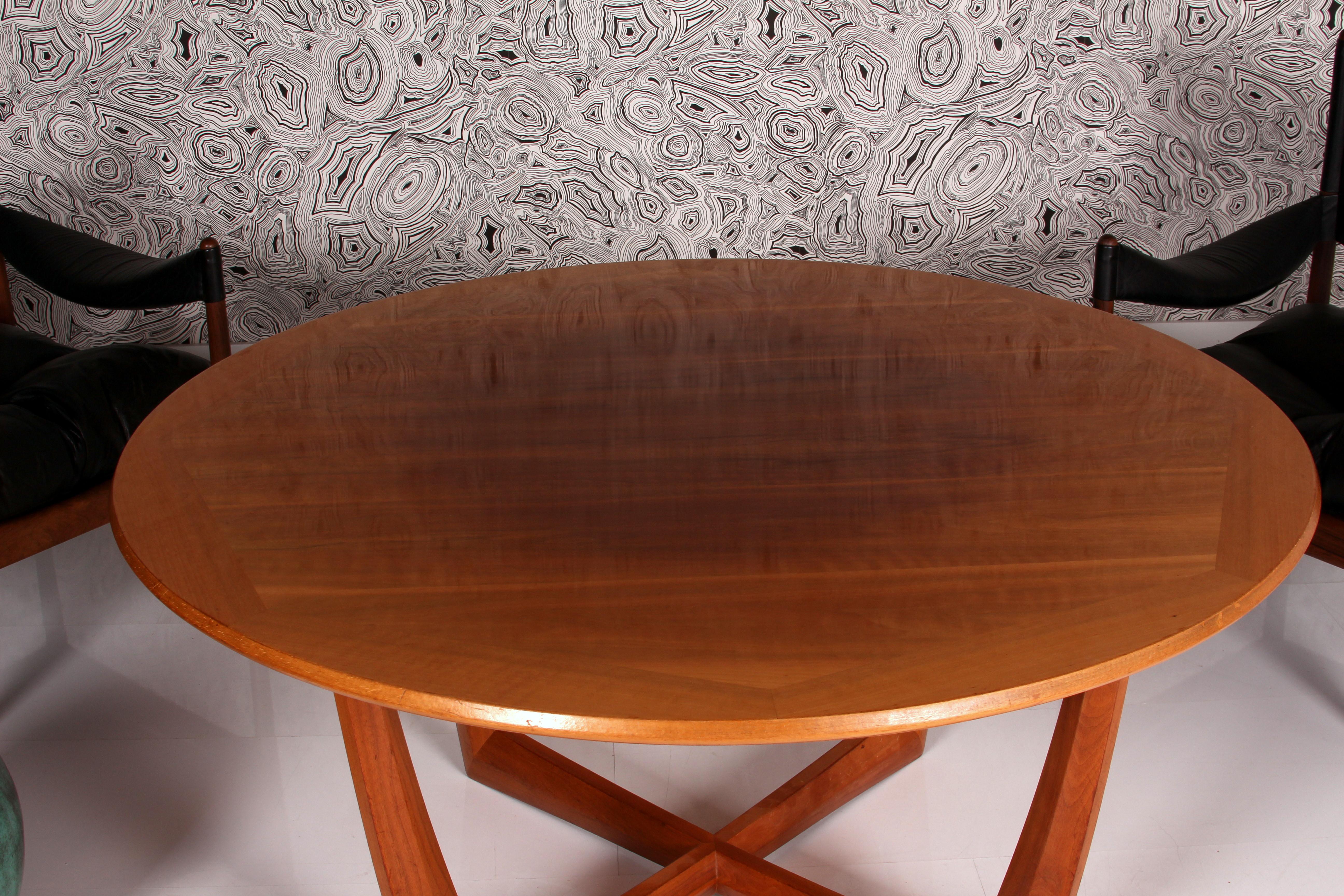 skandinavian modern huge round coffee table by KONDOR Möbel-Perfektion 1960s For Sale 3