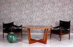 skandinavian modern huge round coffee table by KONDOR Möbel-Perfektion 1960s