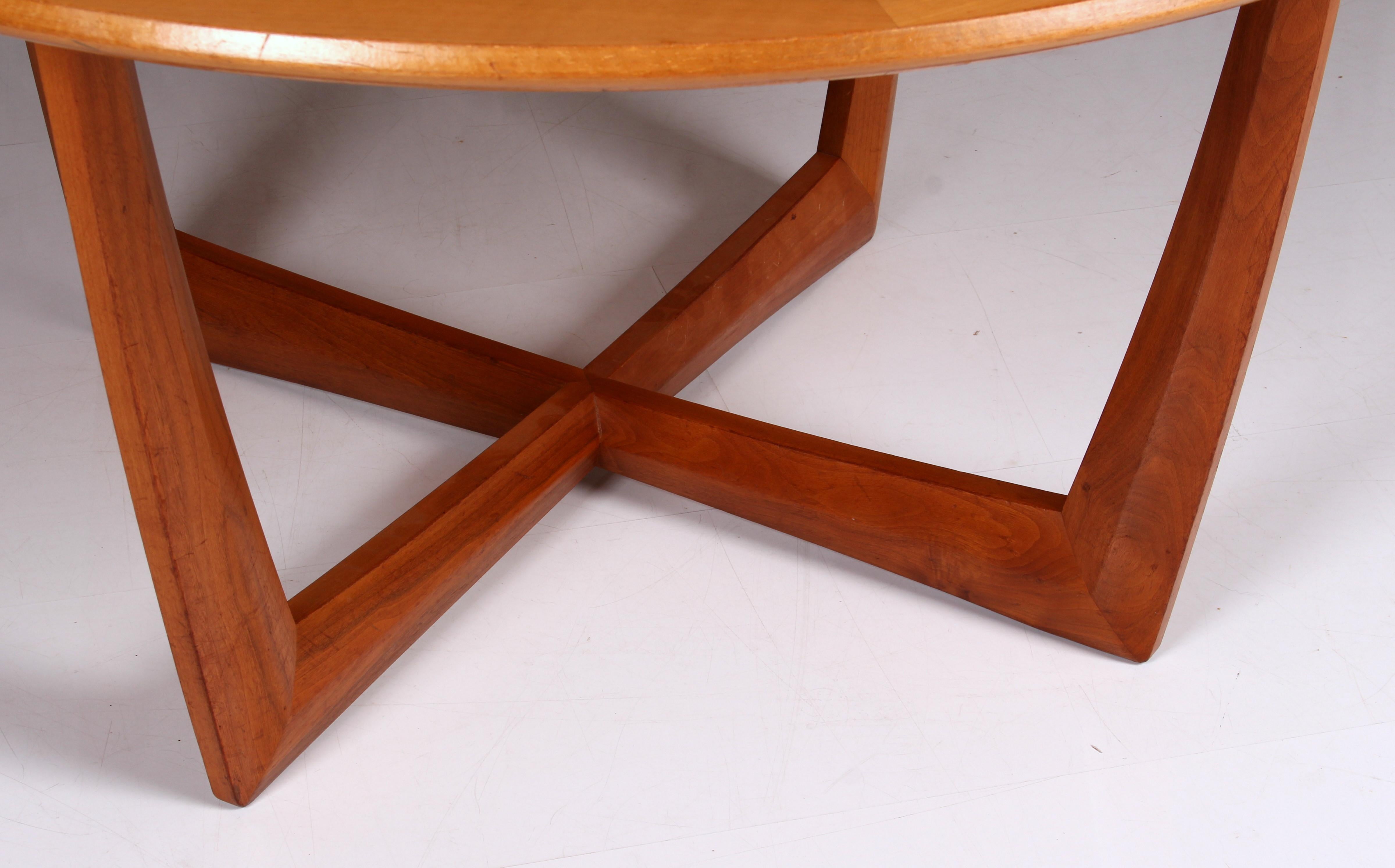 Mid-20th Century skandinavian modern huge round coffee table by KONDOR Möbel-Perfektion 1960s For Sale