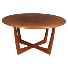 skandinavian modern huge round coffee table by KONDOR Möbel-Perfektion 1960s