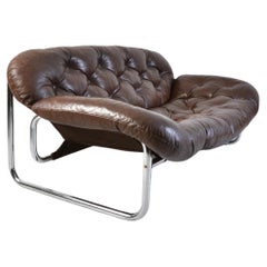skandinavisches Ledersofa von Johan-Bertil Häggström für Swed-Form, 1970er