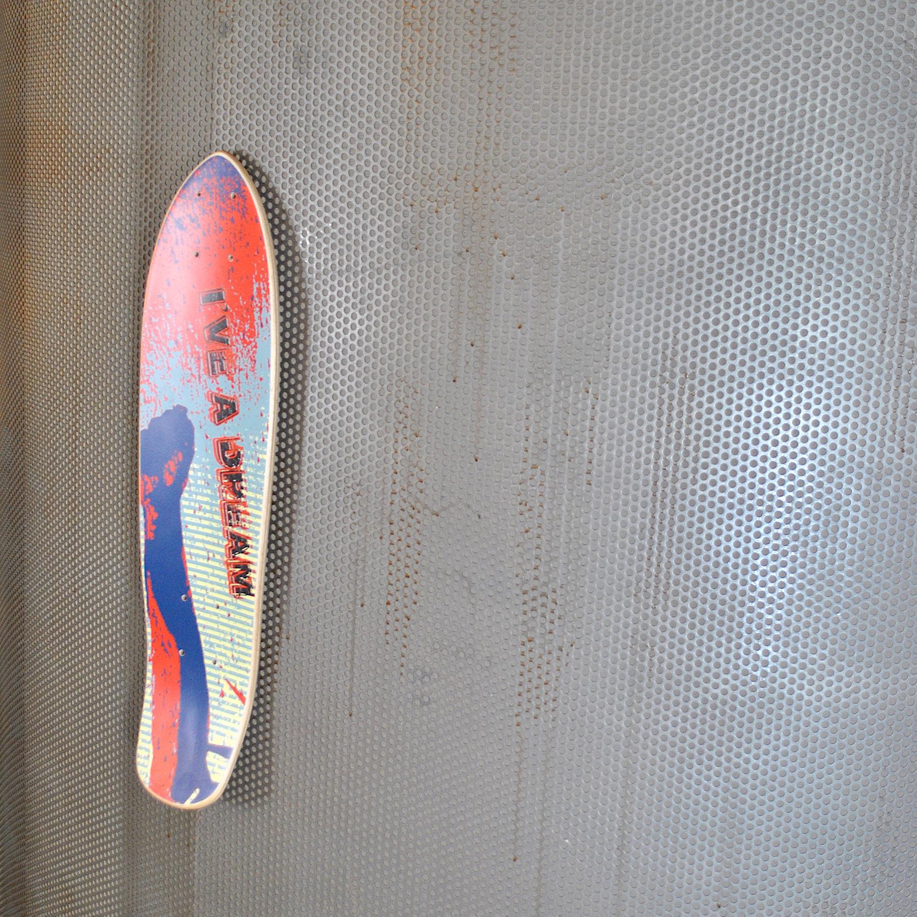 Cold-Painted Skate Deck Handmade Limited Edition by Pio Schena For Sale