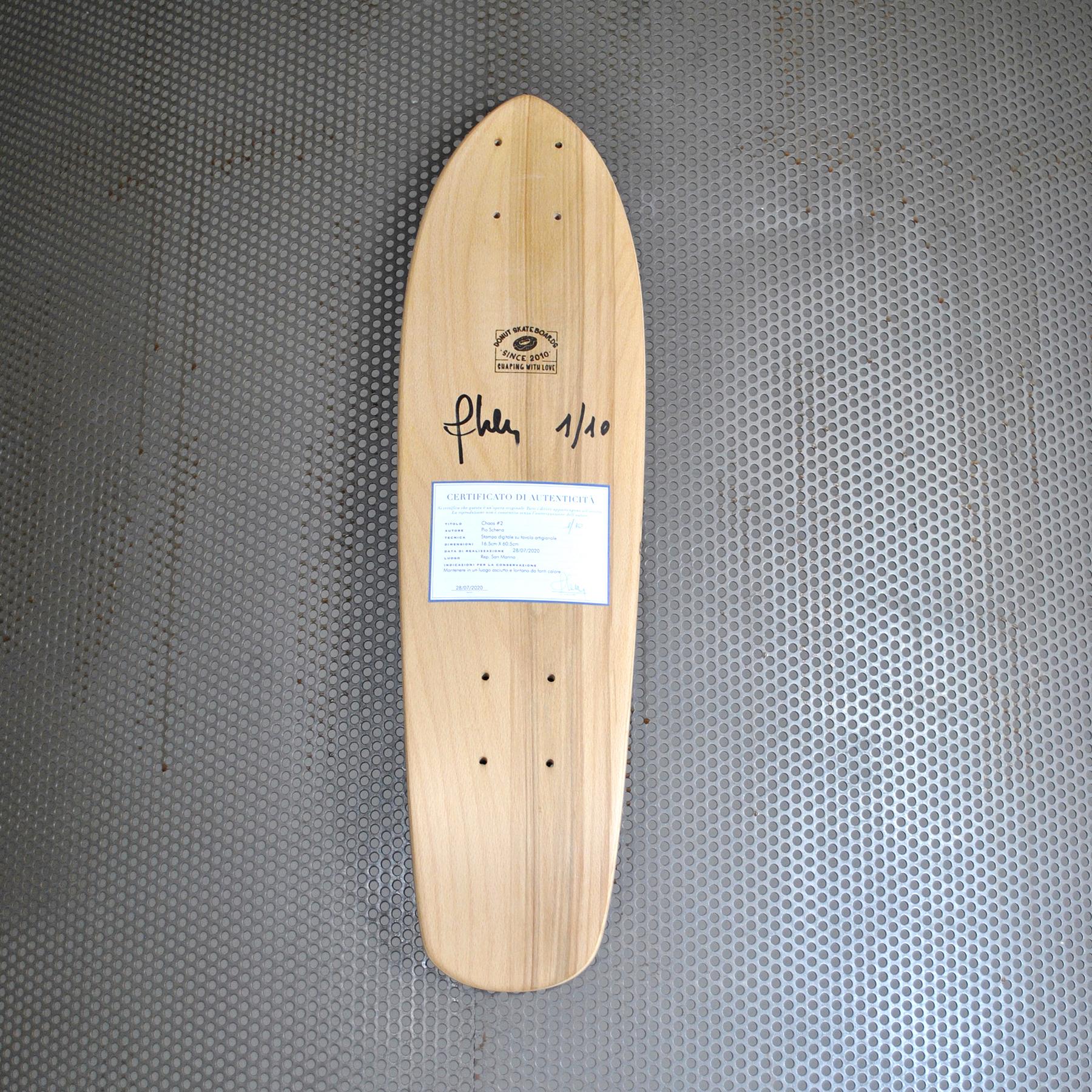 Skate Deck Handmade in Italy Limited Edition by Pio Schena In Excellent Condition In bari, IT