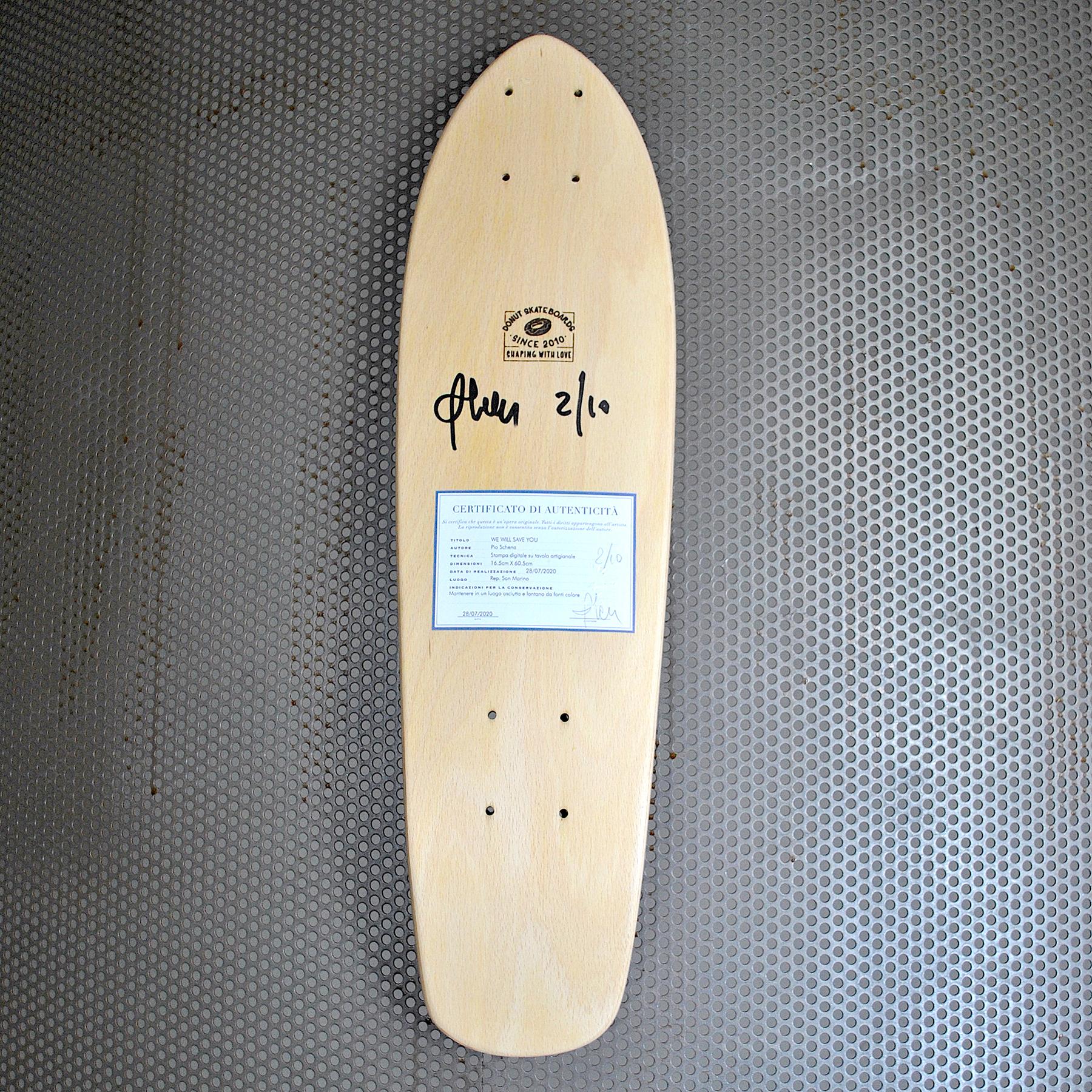 Contemporary Skate Deck Handmade Limited Edition by Pio Schena