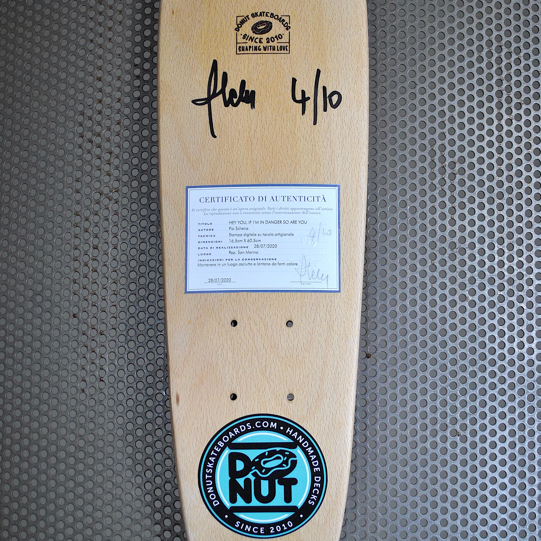 Wood Skate Deck Handmade Limited Edition by Pio Schena