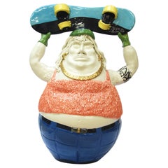 Skater Boy, Decorative Centerpiece Handmade Italy 2020, Hand-Crafted