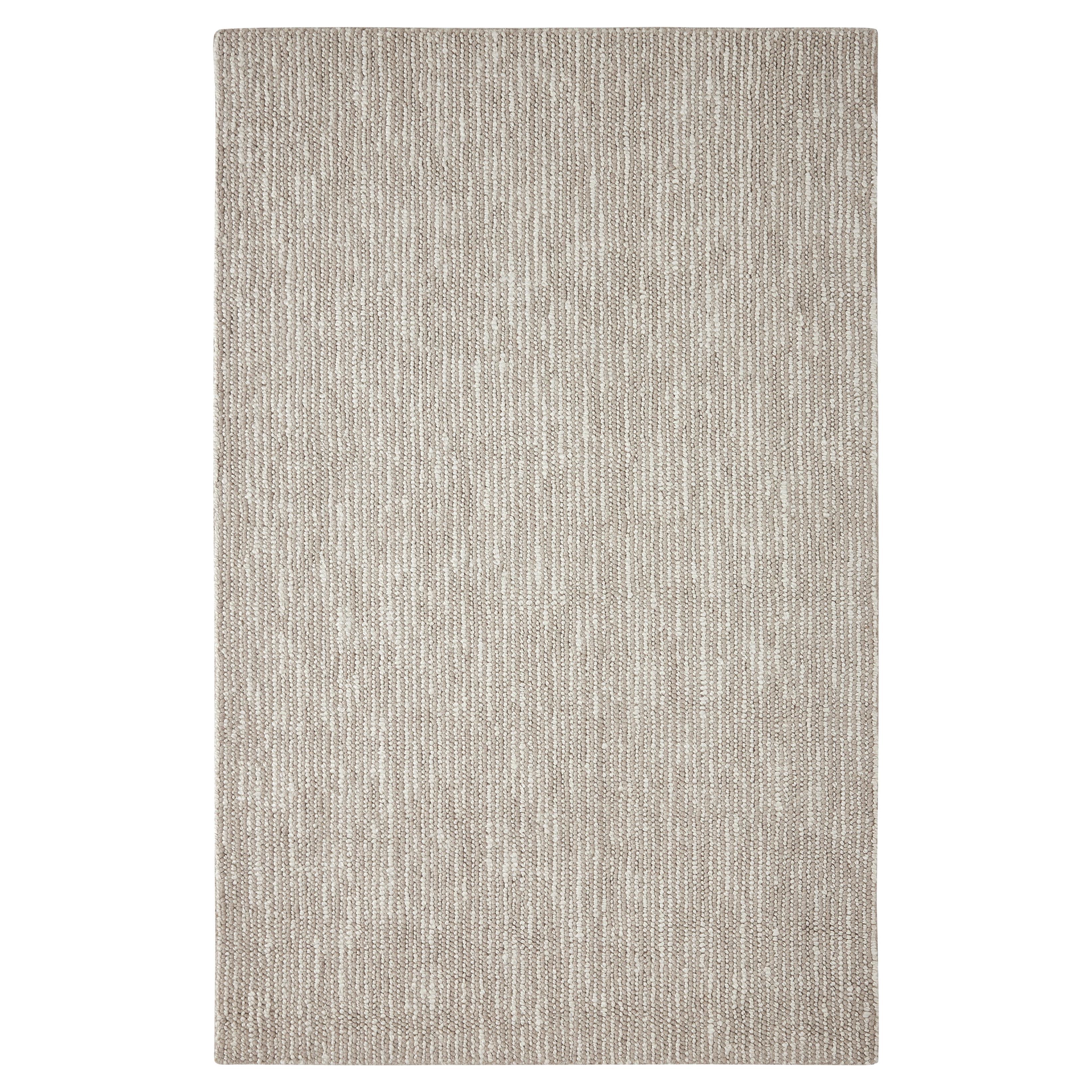 Skeane 9x12ft Asche Wolle/Jute Mischung chunky Streifen Design Luxus handgewebten Teppich im Angebot
