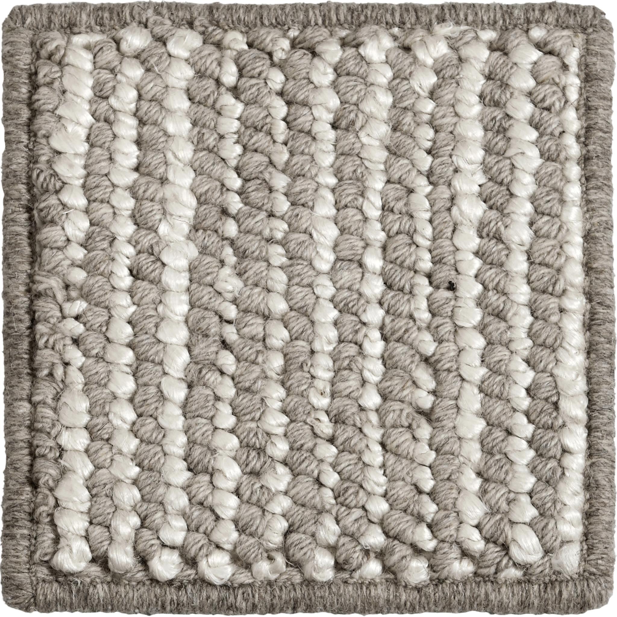 Skeane 9x12ft grau Wolle/Jute Mischung chunky Streifen Design Luxus handgewebten Teppich (Handgewebt) im Angebot
