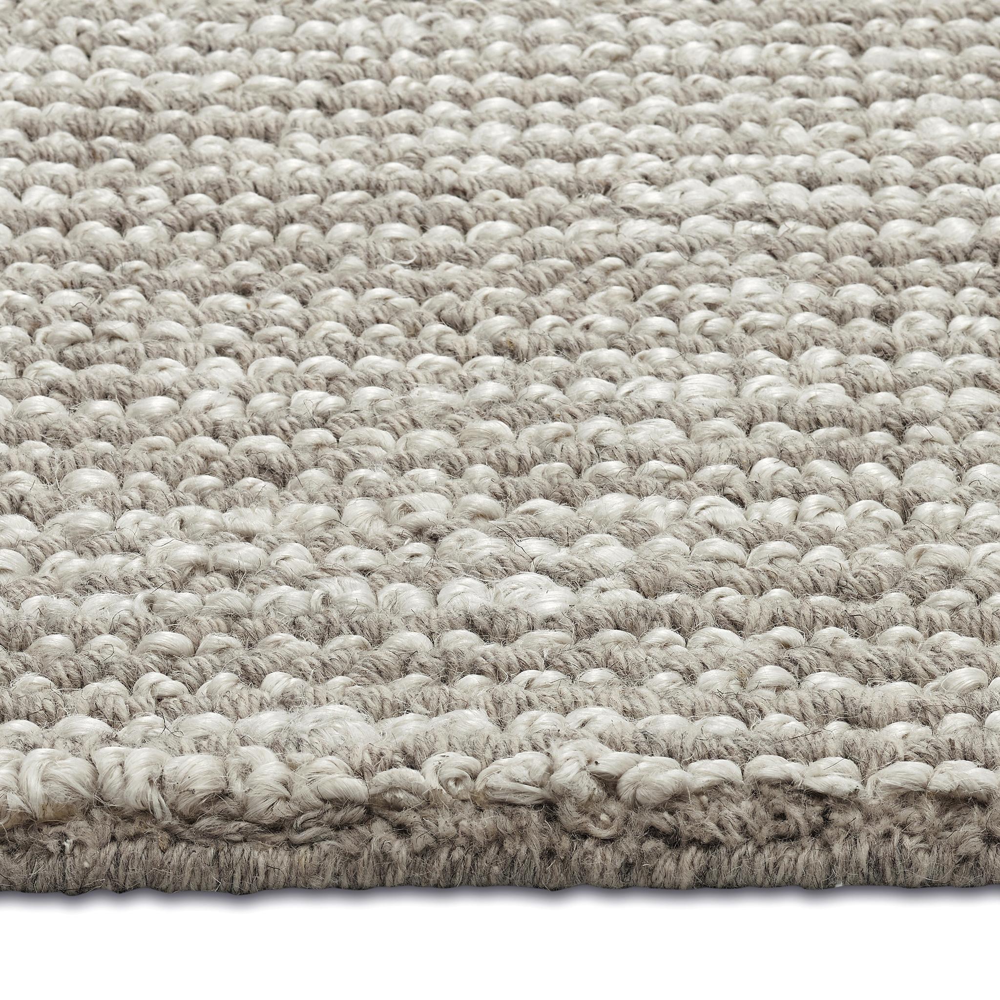 Skeane 9x12ft grau Wolle/Jute Mischung chunky Streifen Design Luxus handgewebten Teppich (21. Jahrhundert und zeitgenössisch) im Angebot