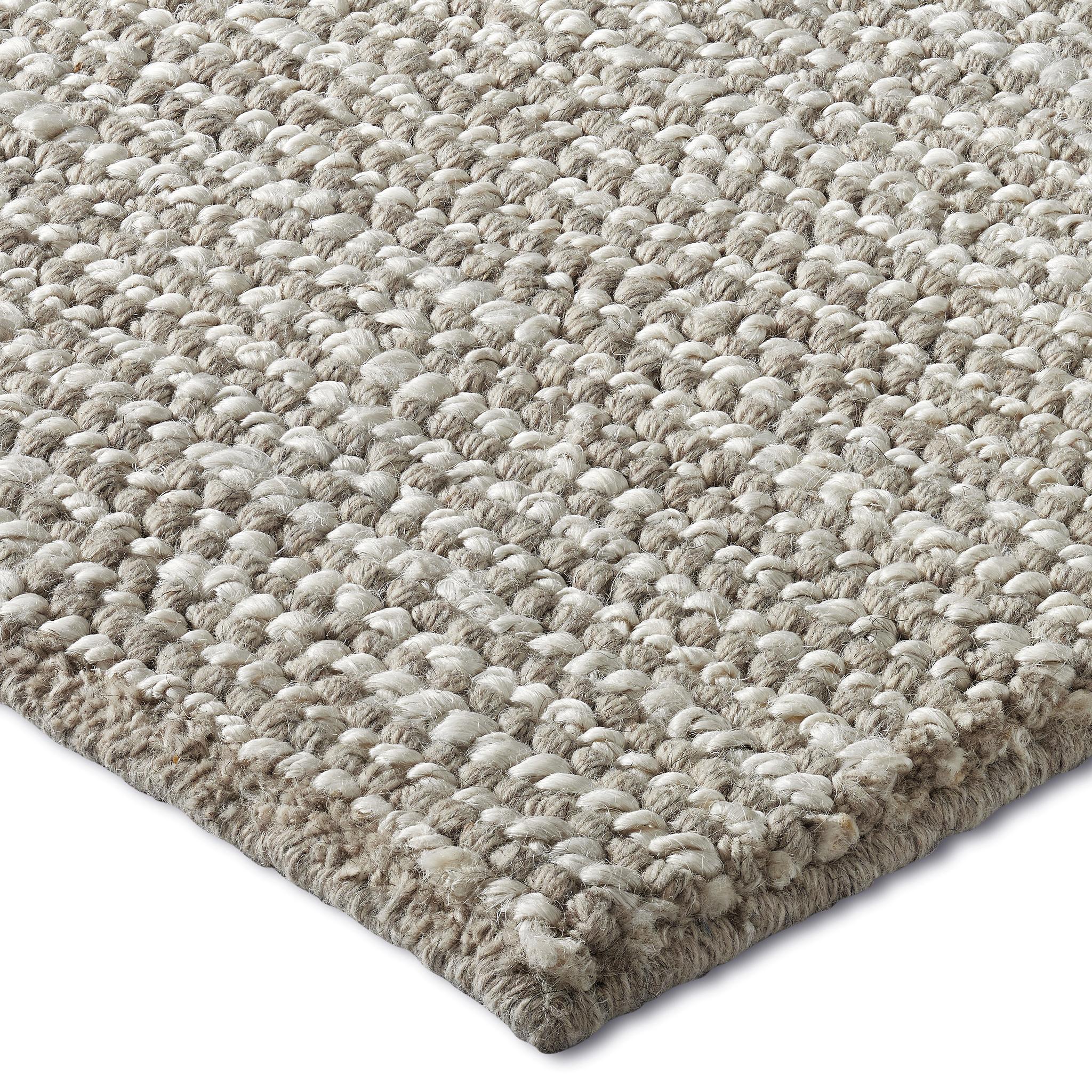 Skeane 9x12ft grau Wolle/Jute Mischung chunky Streifen Design Luxus handgewebten Teppich im Angebot 1