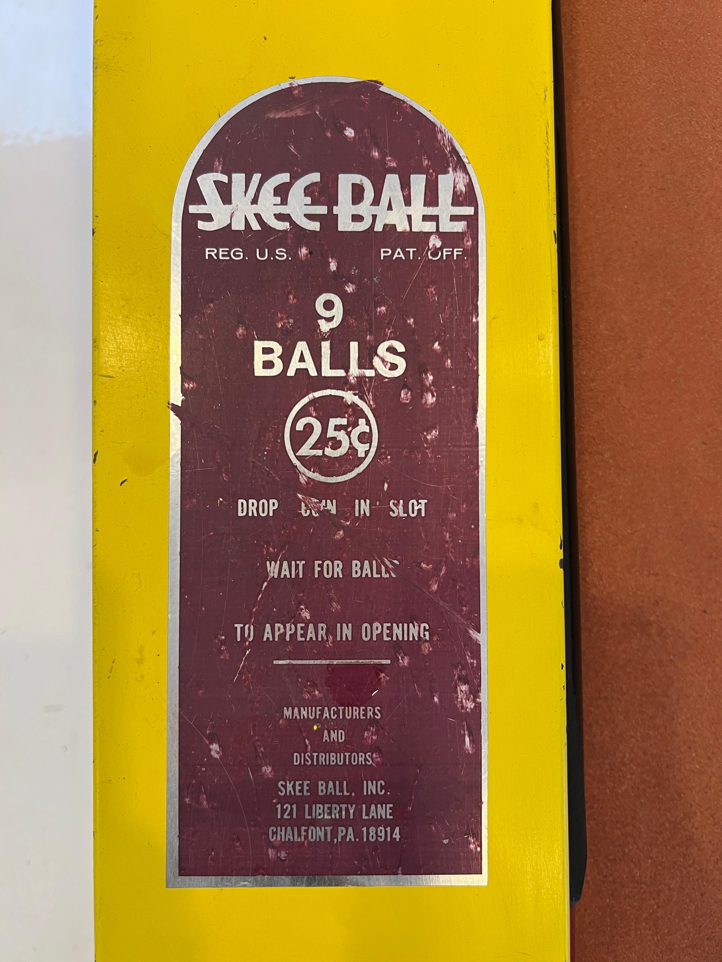 Machine d'arcade Skee Ball, années 1980 USA en vente 8