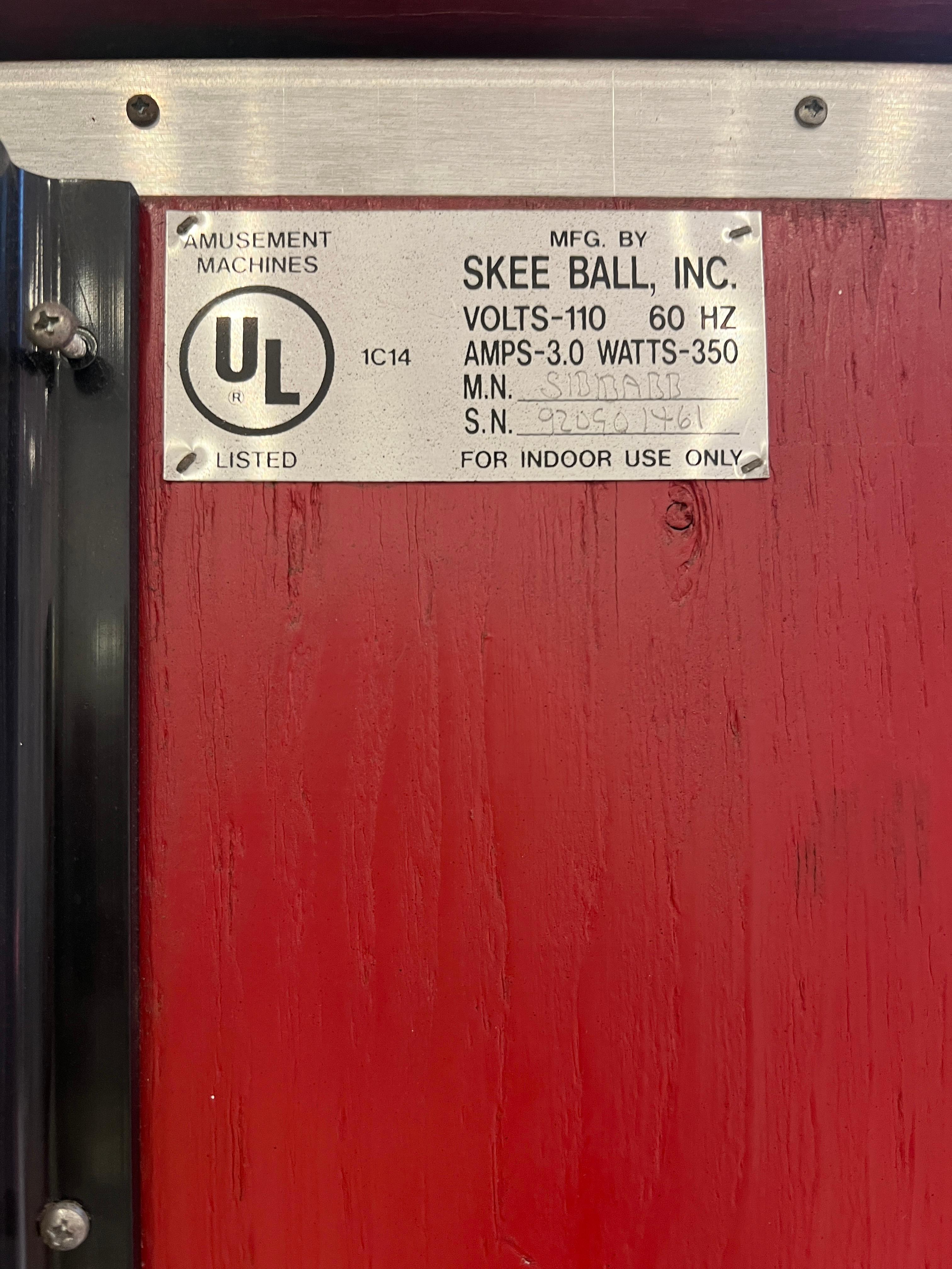 Machine d'arcade Skee Ball, années 1980 USA en vente 9