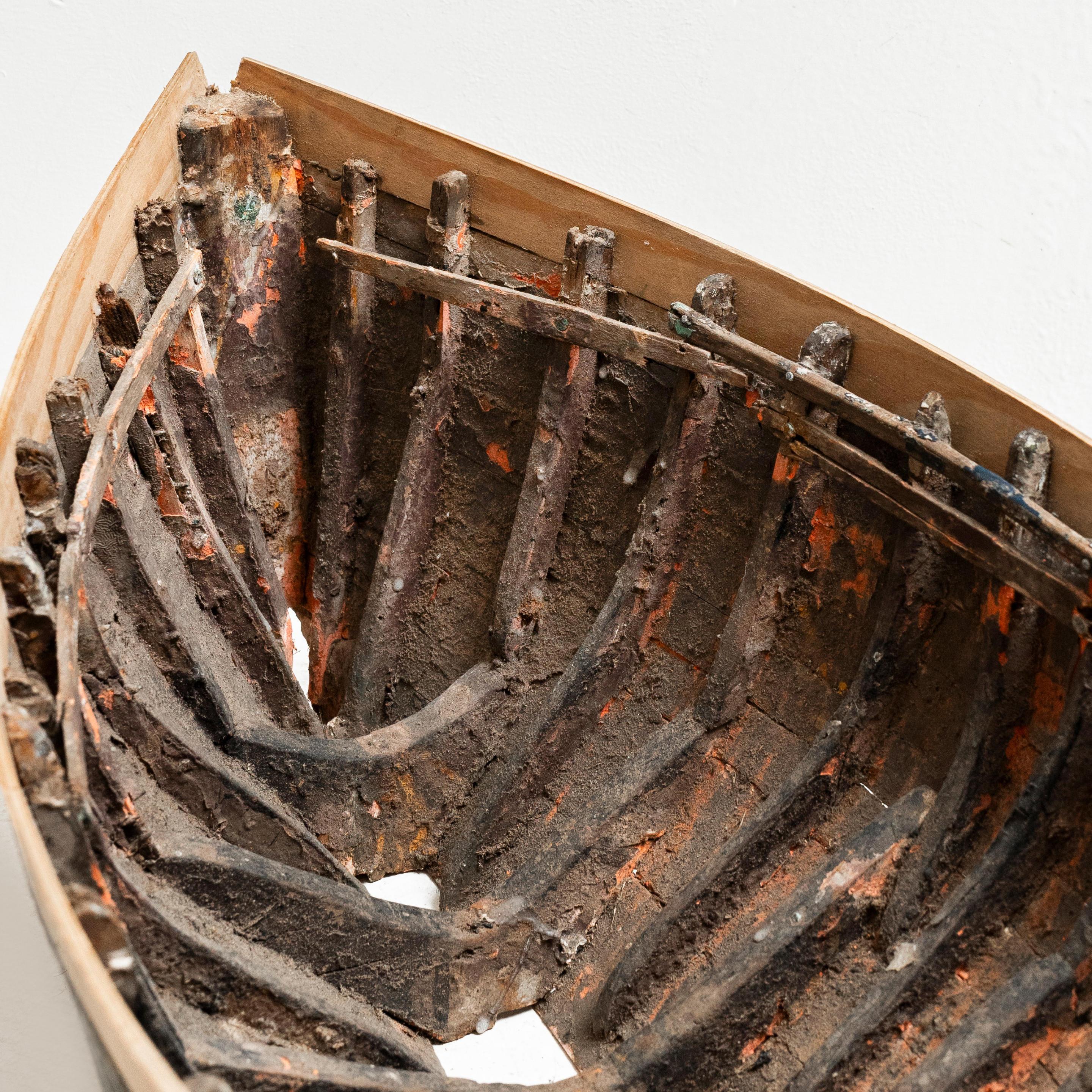 Skelettboot-Rumpfmodell um 1840 im Zustand „Relativ gut“ im Angebot in Arundel, GB