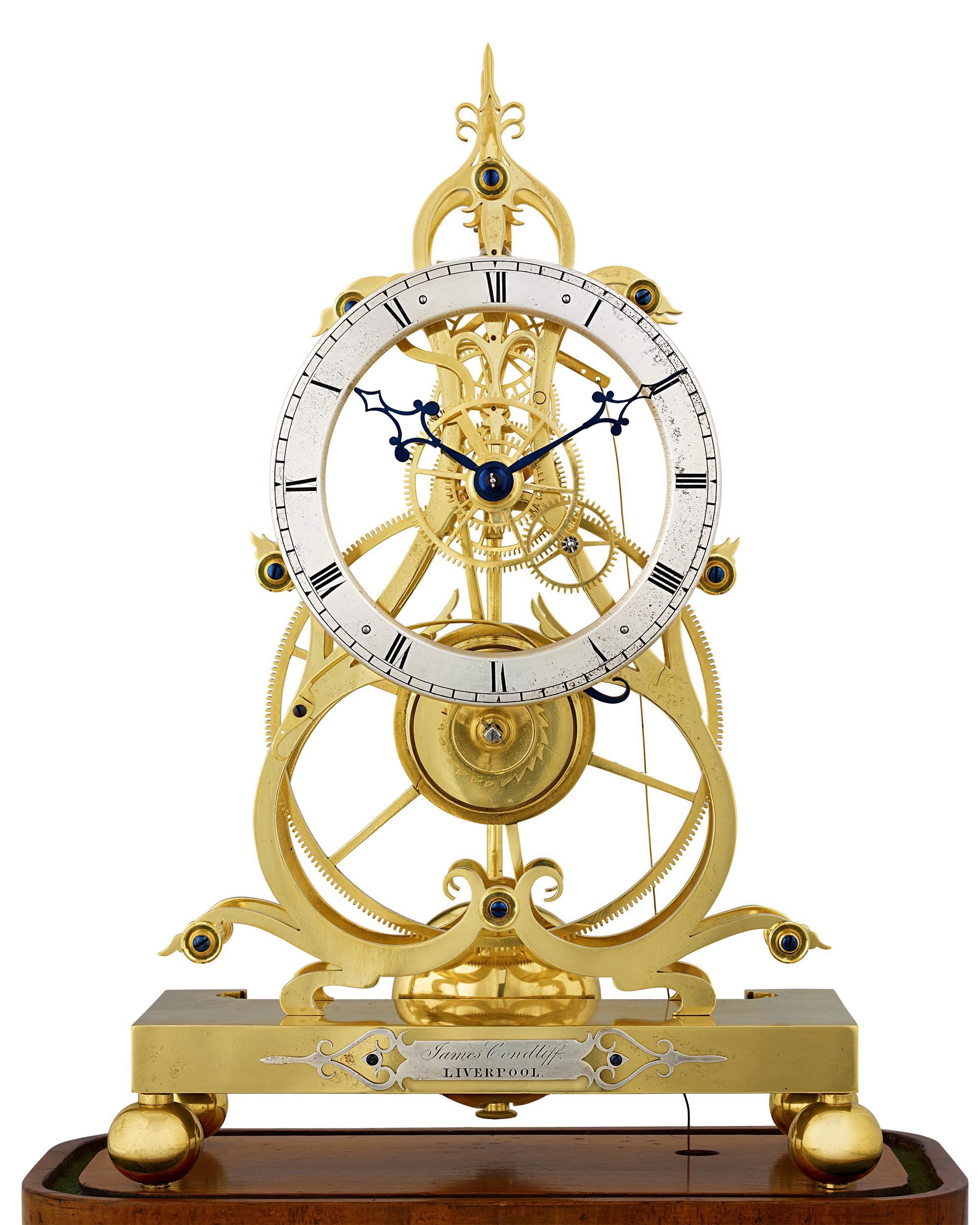 English Skeleton Clock By James Condliff