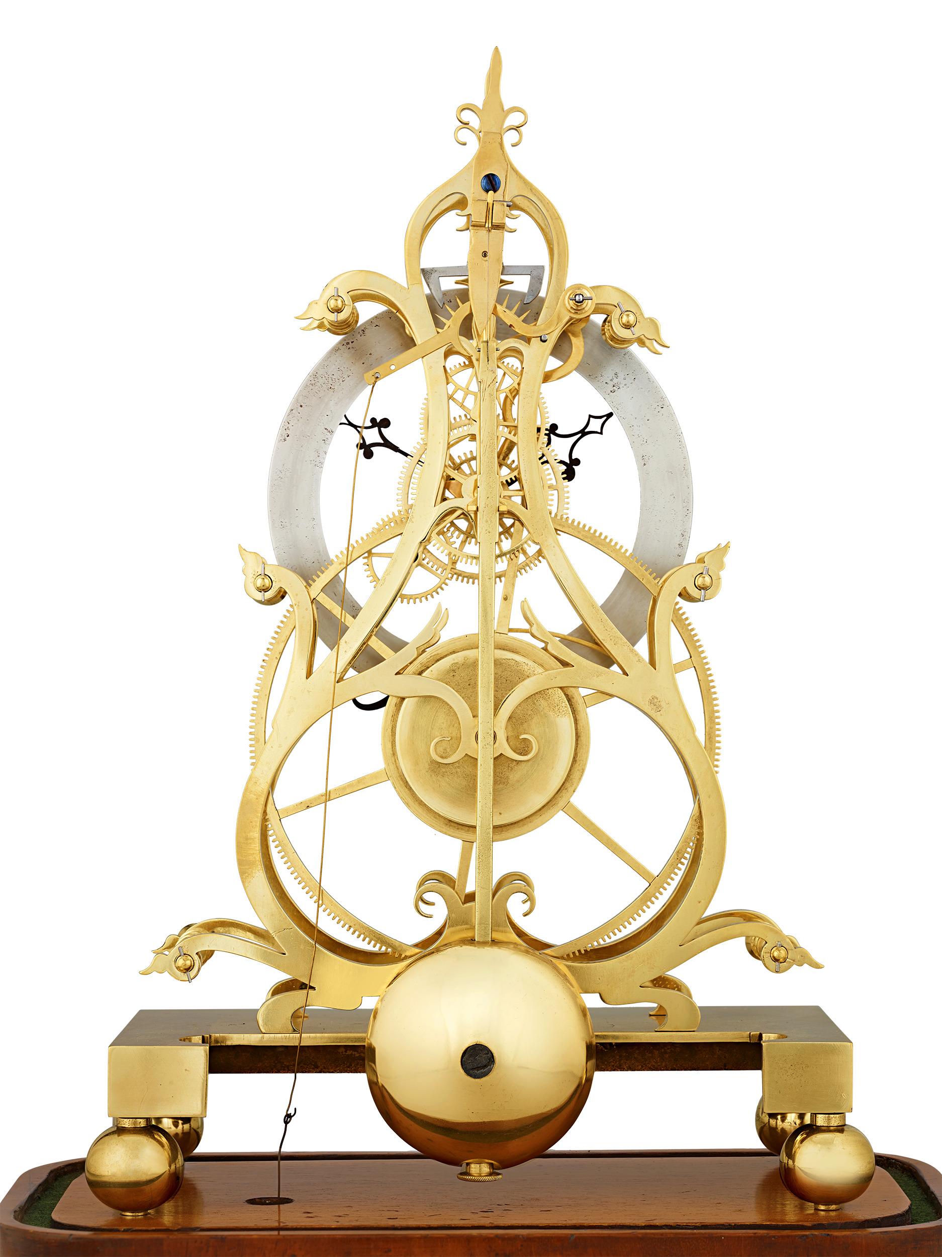 19th Century Skeleton Clock By James Condliff For Sale
