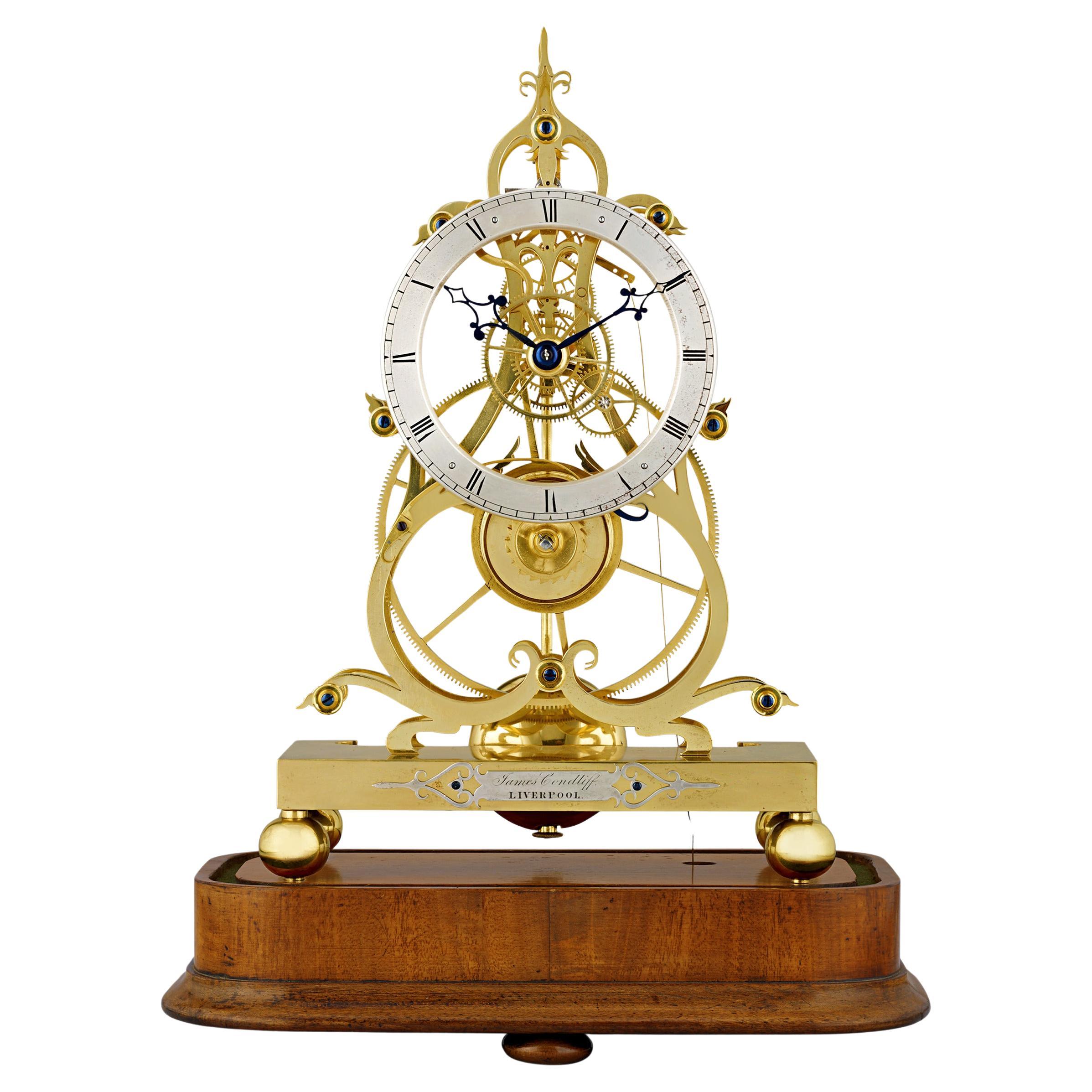 Skeleton Clock By James Condliff For Sale