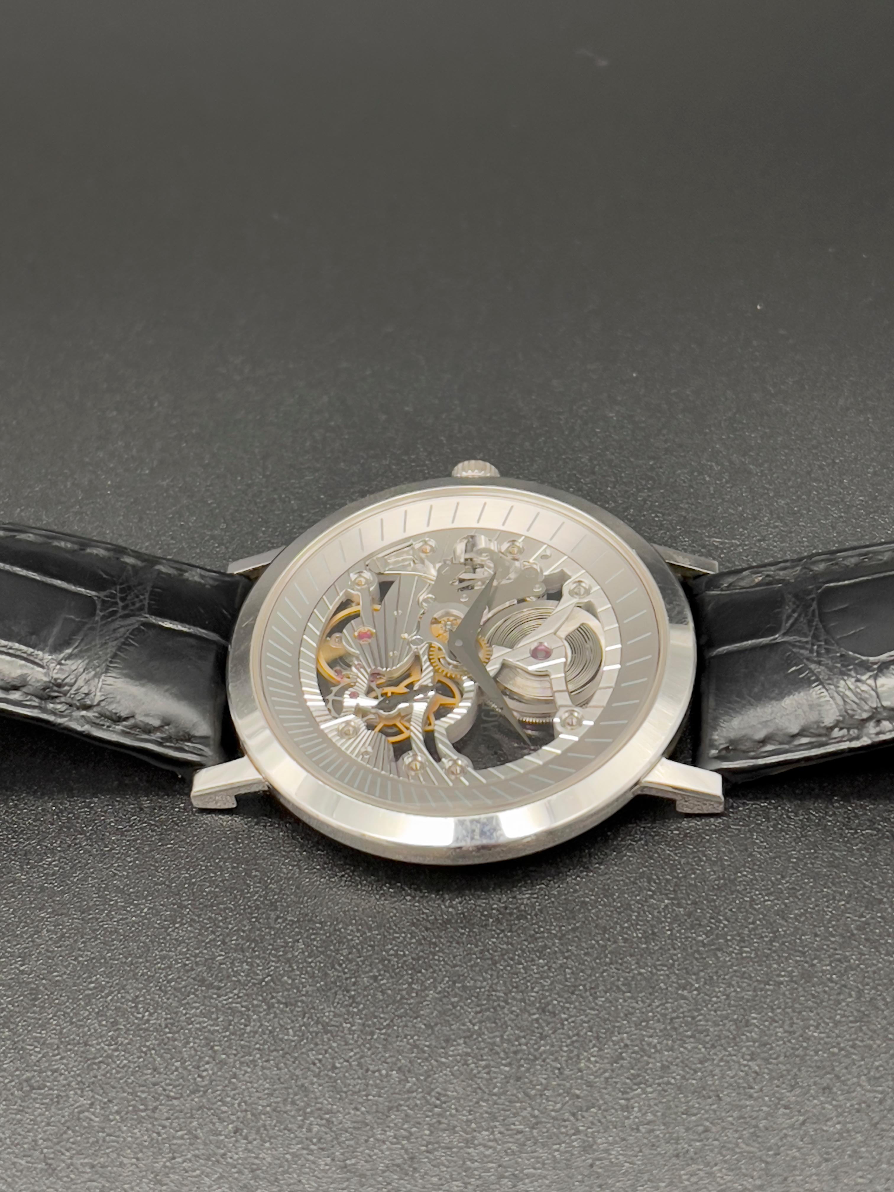 Piaget White Gold Altiplano Skeleton G0A33115 Manual-Wind Wristwatch In Excellent Condition For Sale In Viana do Castelo, PT