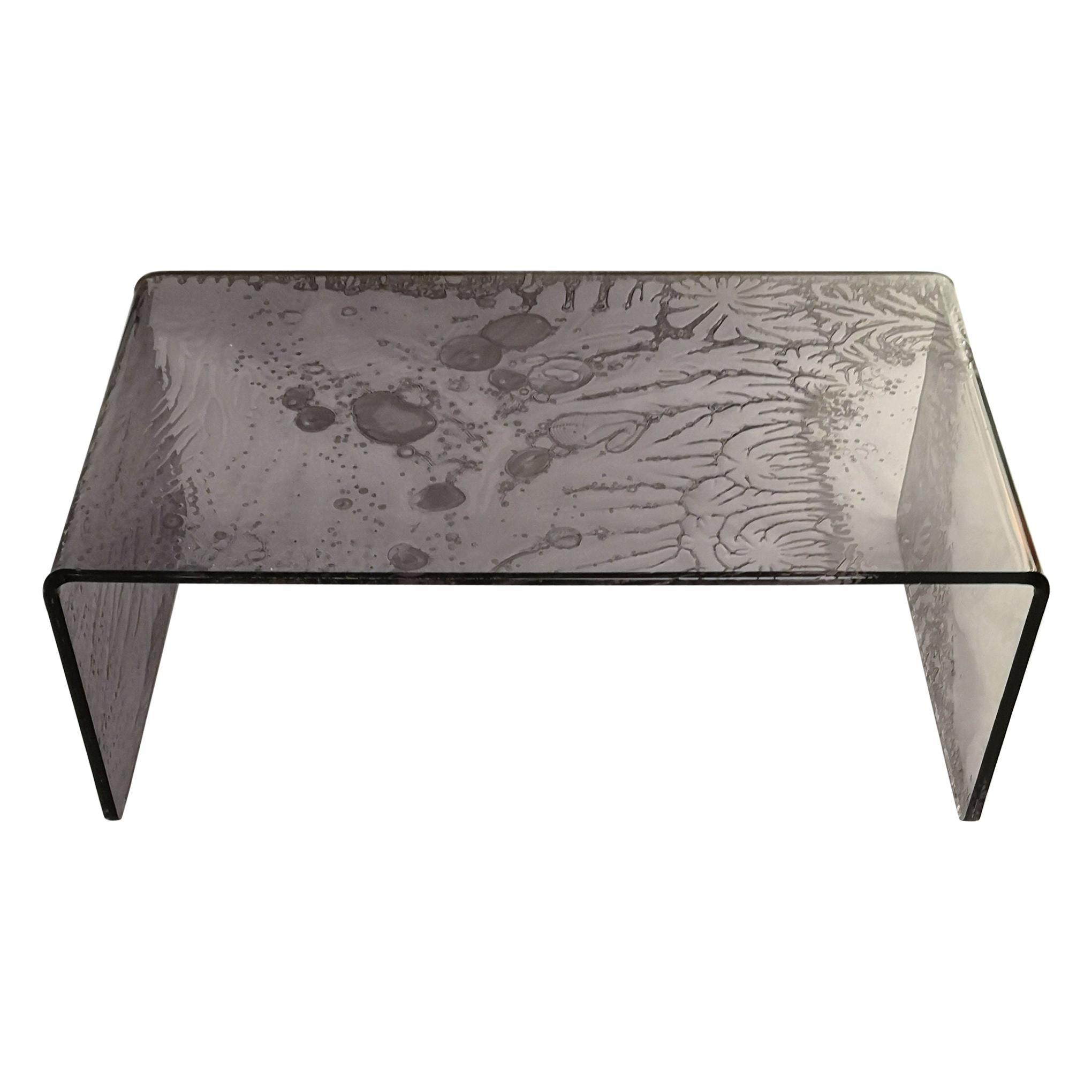 Sketch Bridge Coffeetable Made of Grey Acrylic Design Roberto Giacomucci in 2020 For Sale