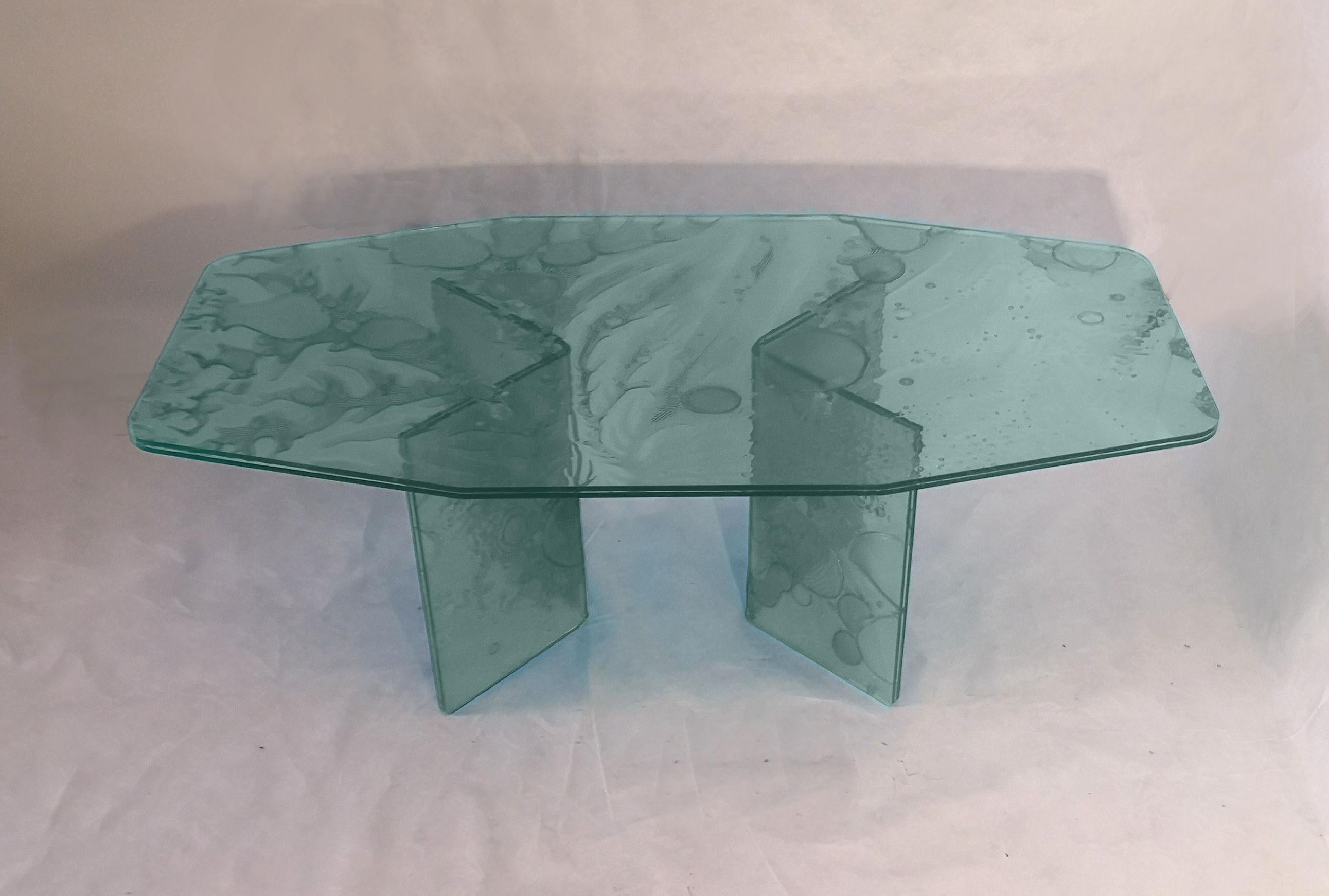 Sketch Coffee Table Made in Acrylic Aquamarine Design Roberto Giacomucci in 2022 In New Condition For Sale In ancona, IT