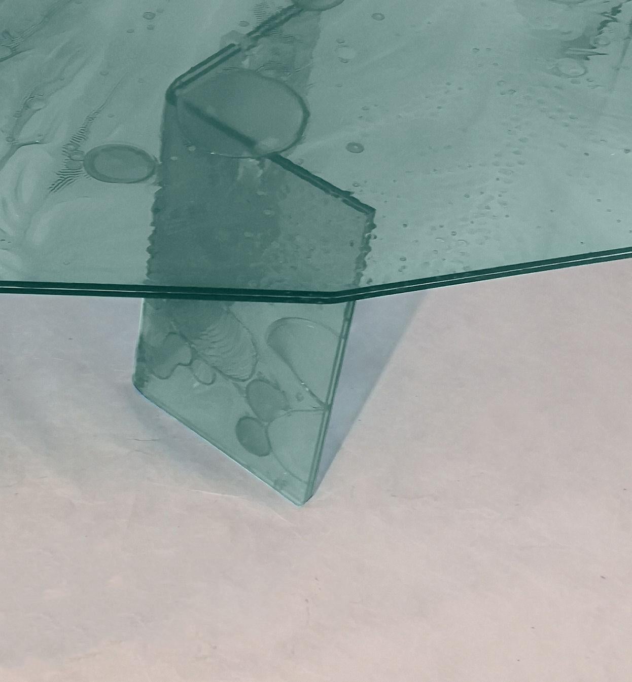 Contemporary Sketch Coffee Table Made in Acrylic Aquamarine Design Roberto Giacomucci in 2022 For Sale