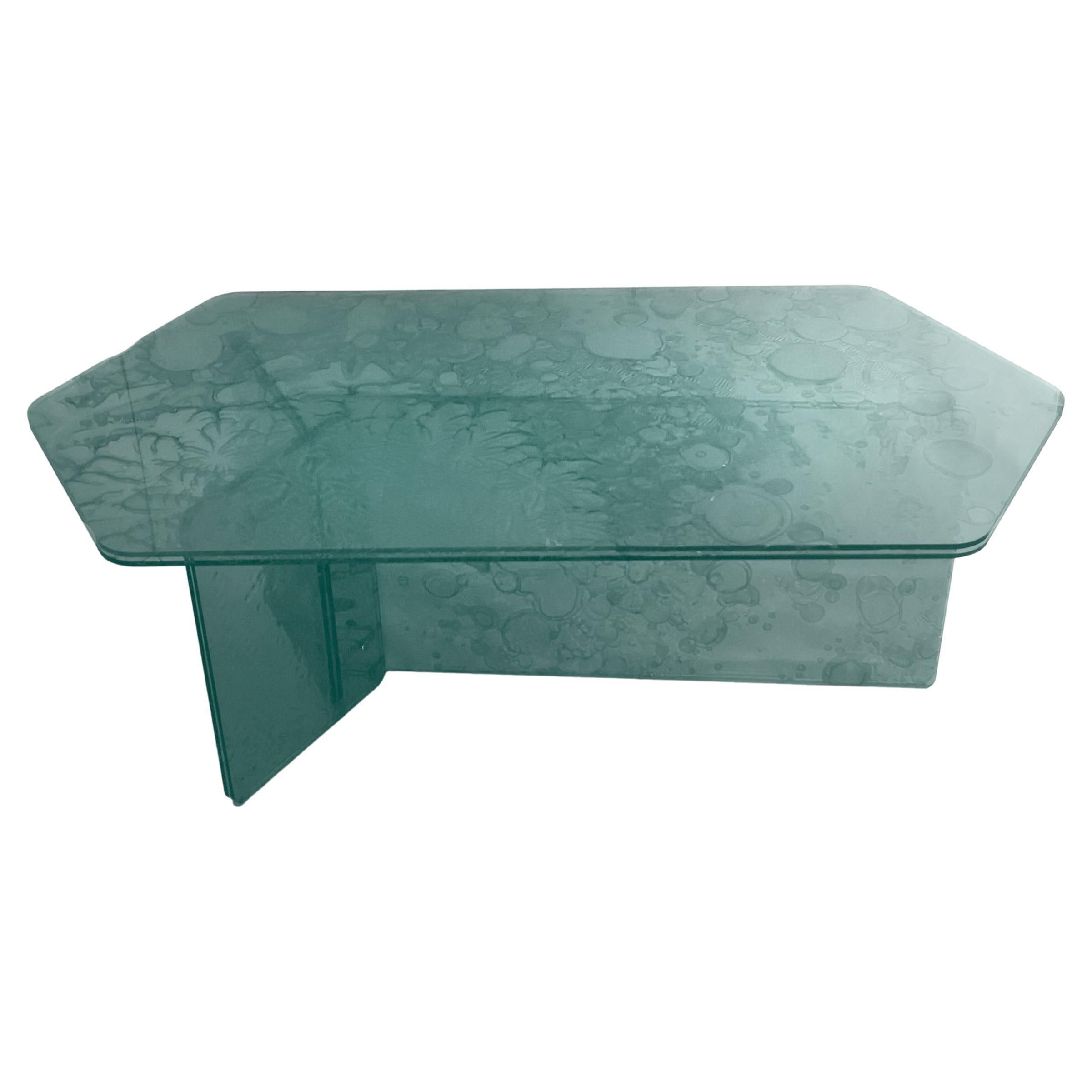 Sketch Coffee Table Made in Acrylic Aquamarine Design Roberto Giacomucci in 2022 For Sale