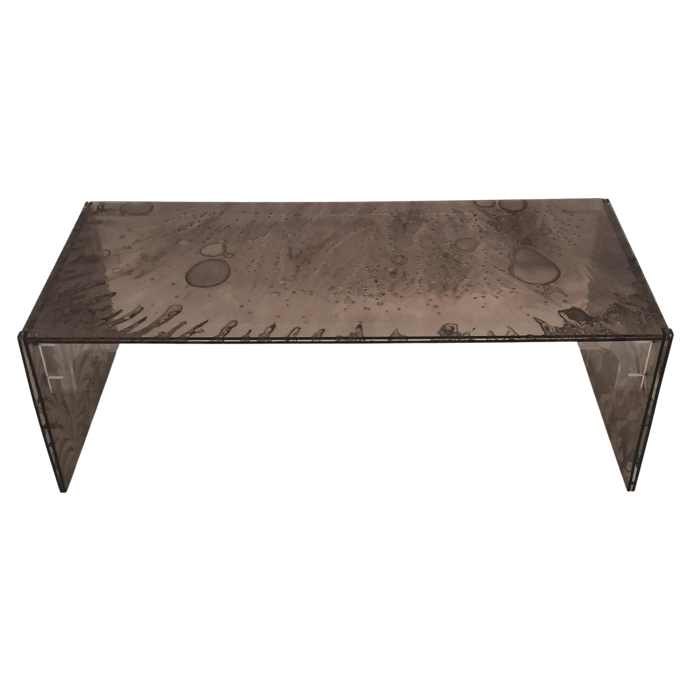 Sketch Coffee Table Made in Acrylic brown Design Roberto Giacomucci in 2023