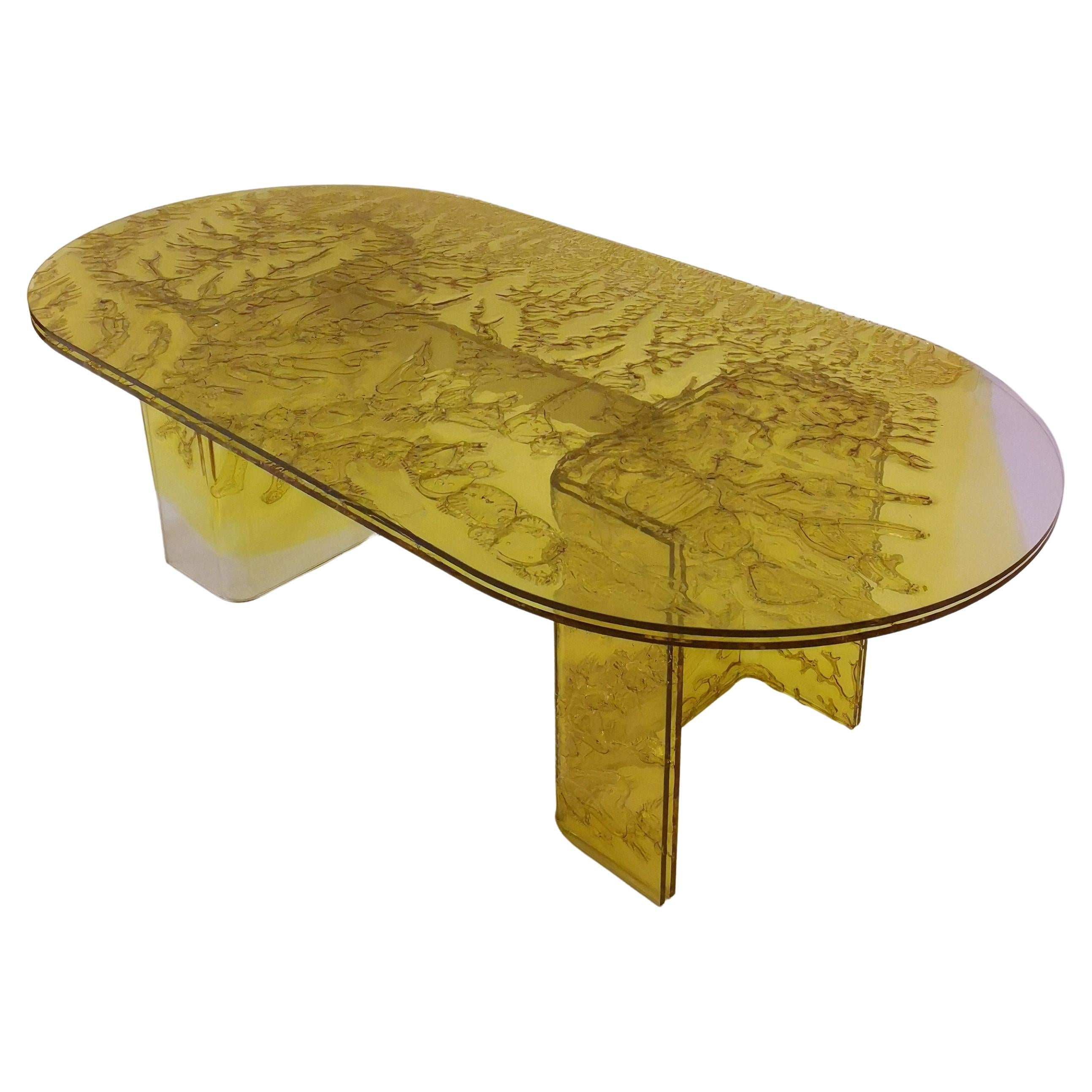 Table basse croquise au design acrylique Roberto Giacomucci en 2020