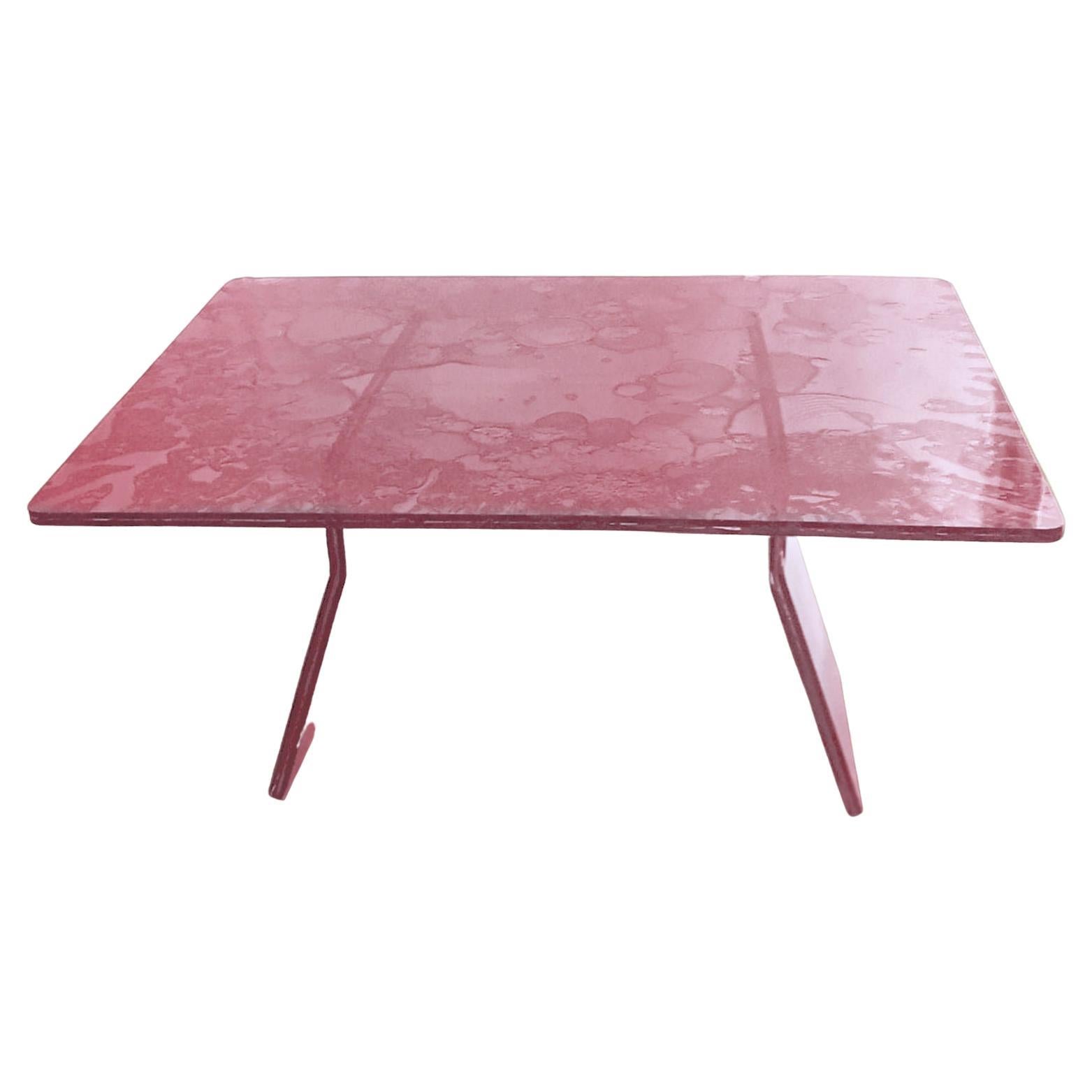 Sketch Coffee Table Made in Acrylic Pink Design Roberto Giacomucci in 2022 For Sale
