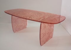 Sketch Coffee Table Made in Acrylic pink Design Roberto Giacomucci in 2023