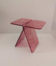 Sketch Coffee Table Made in Acrylic pink Design Roberto Giacomucci in 2023