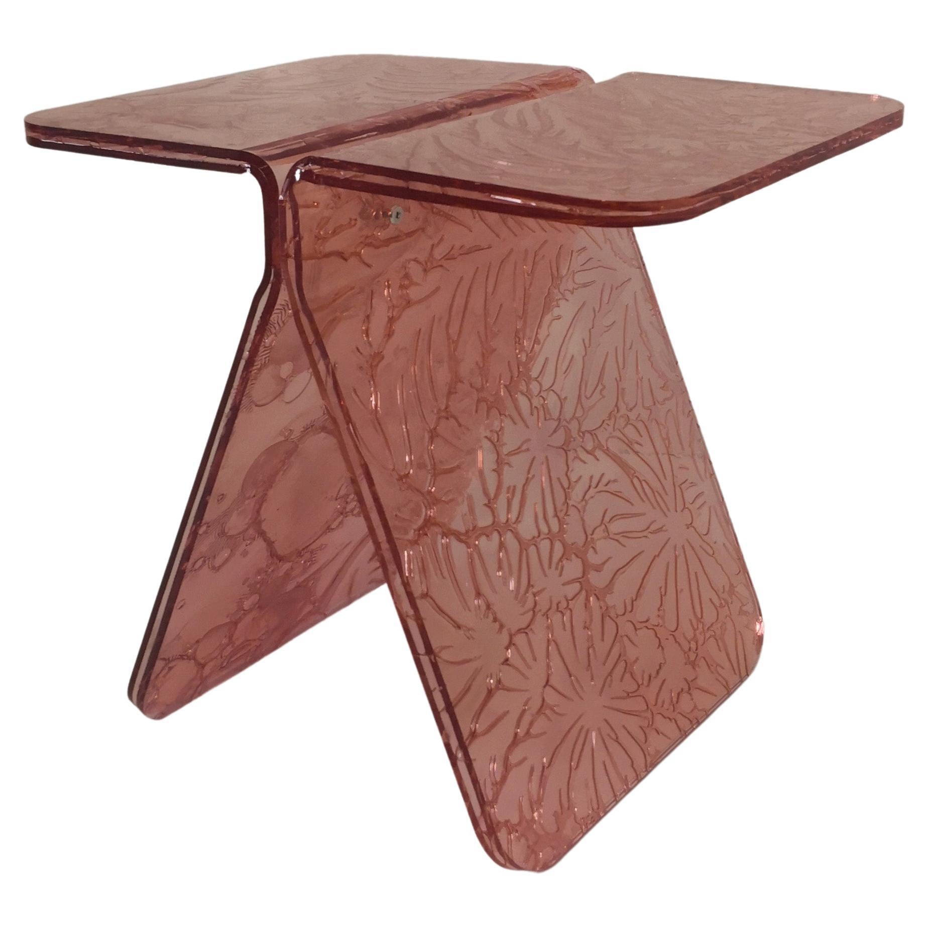 Sketch Coffee Table Made in Acrylic pink Design Roberto Giacomucci in 2023 For Sale