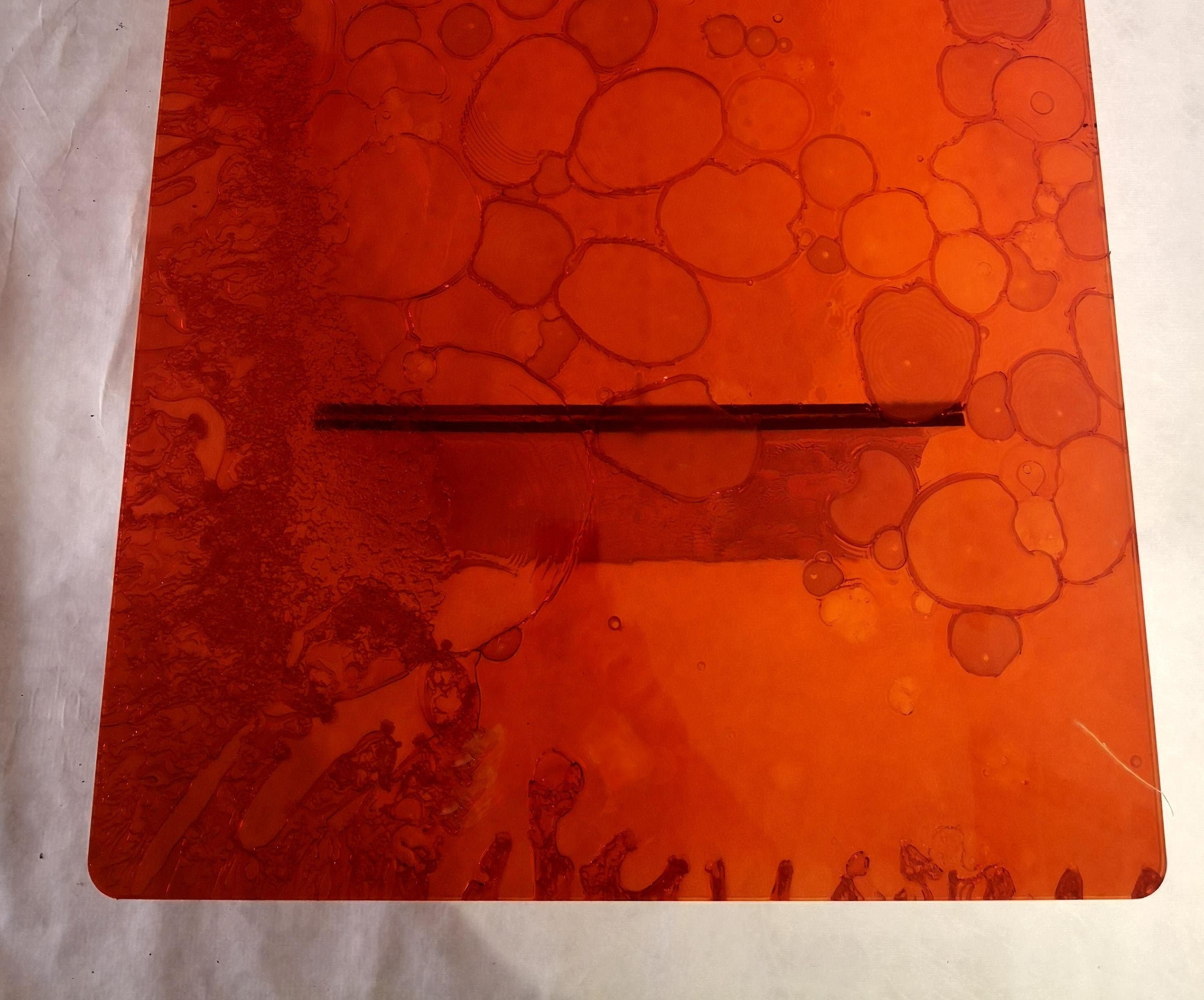 Sketch Coffee Table Made in Acrylic Red Design Roberto Giacomucci in 2022 For Sale 3