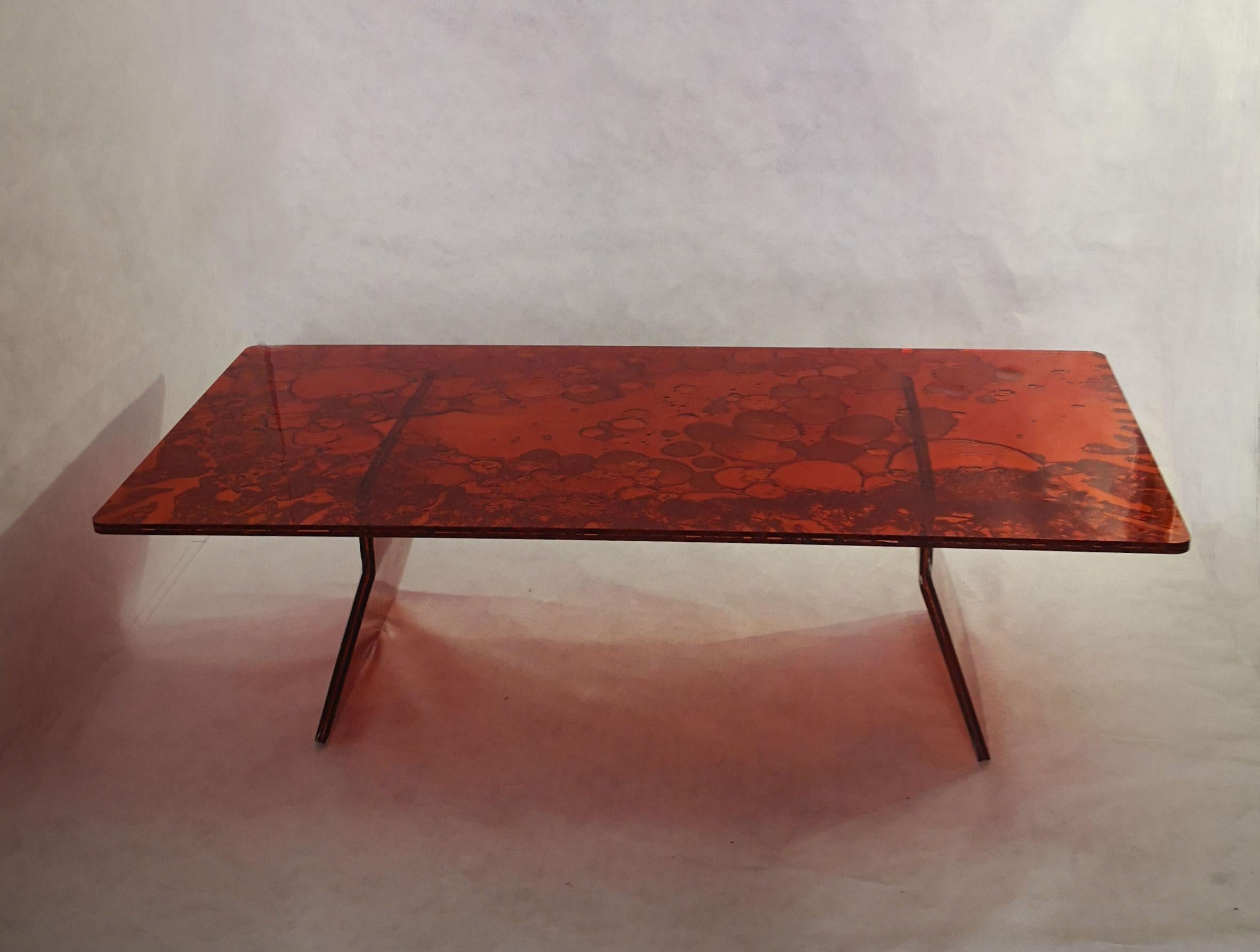 Moderne Table basse  Sketch  fabrique en acrylique au design rouge par Roberto Giacomucci en 2022 en vente