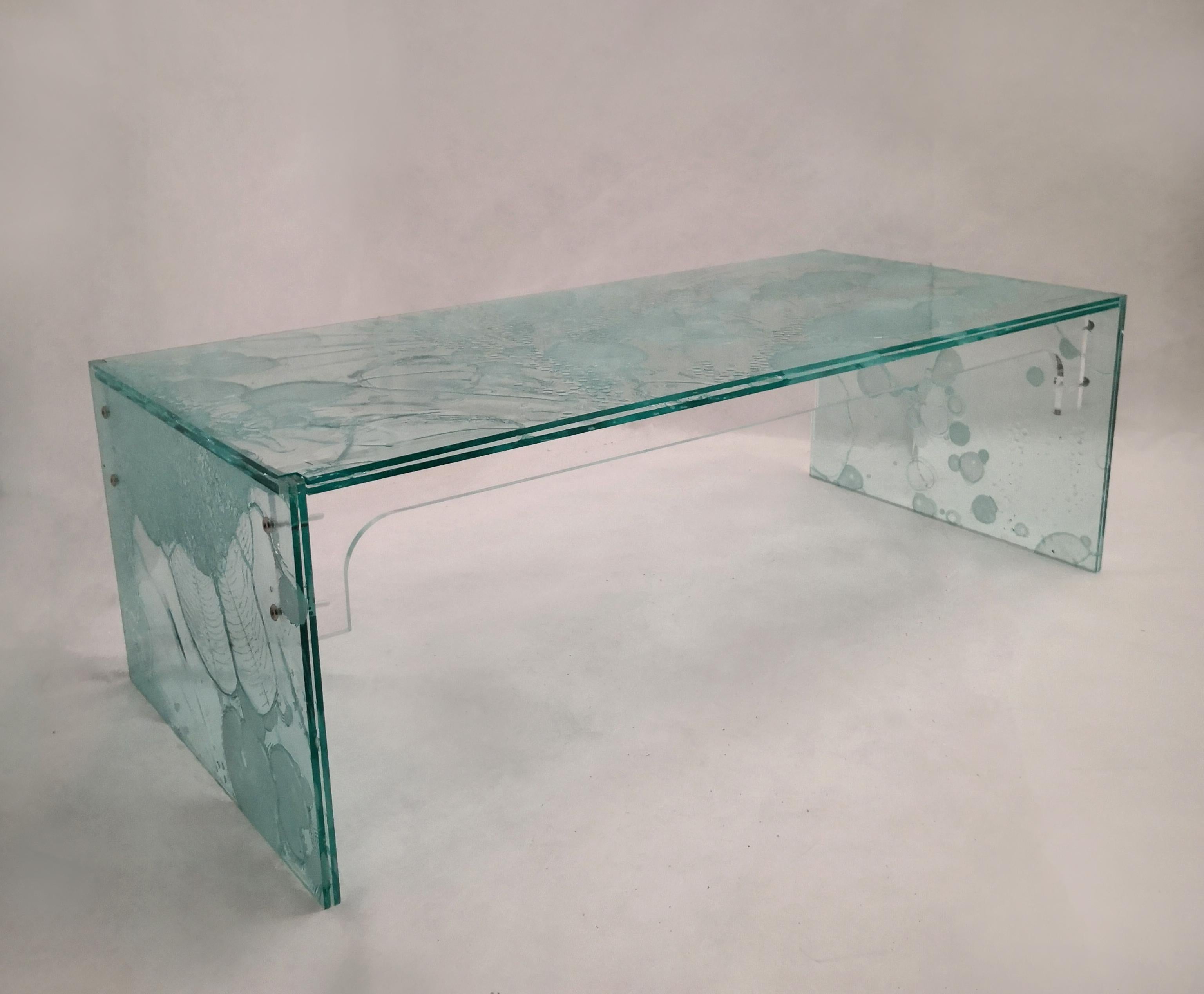 Machine-Made Sketch Coffee Table Made in Acrylic  sage green Des.Roberto Giacomucci in 2023 For Sale