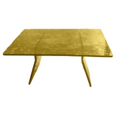 Table basse dessinée en acrylique jaune Roberto Giacomucci en 2022