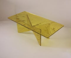 Sketch Coffee Table Made in Acrylic yellow Design Roberto Giacomucci in 2023