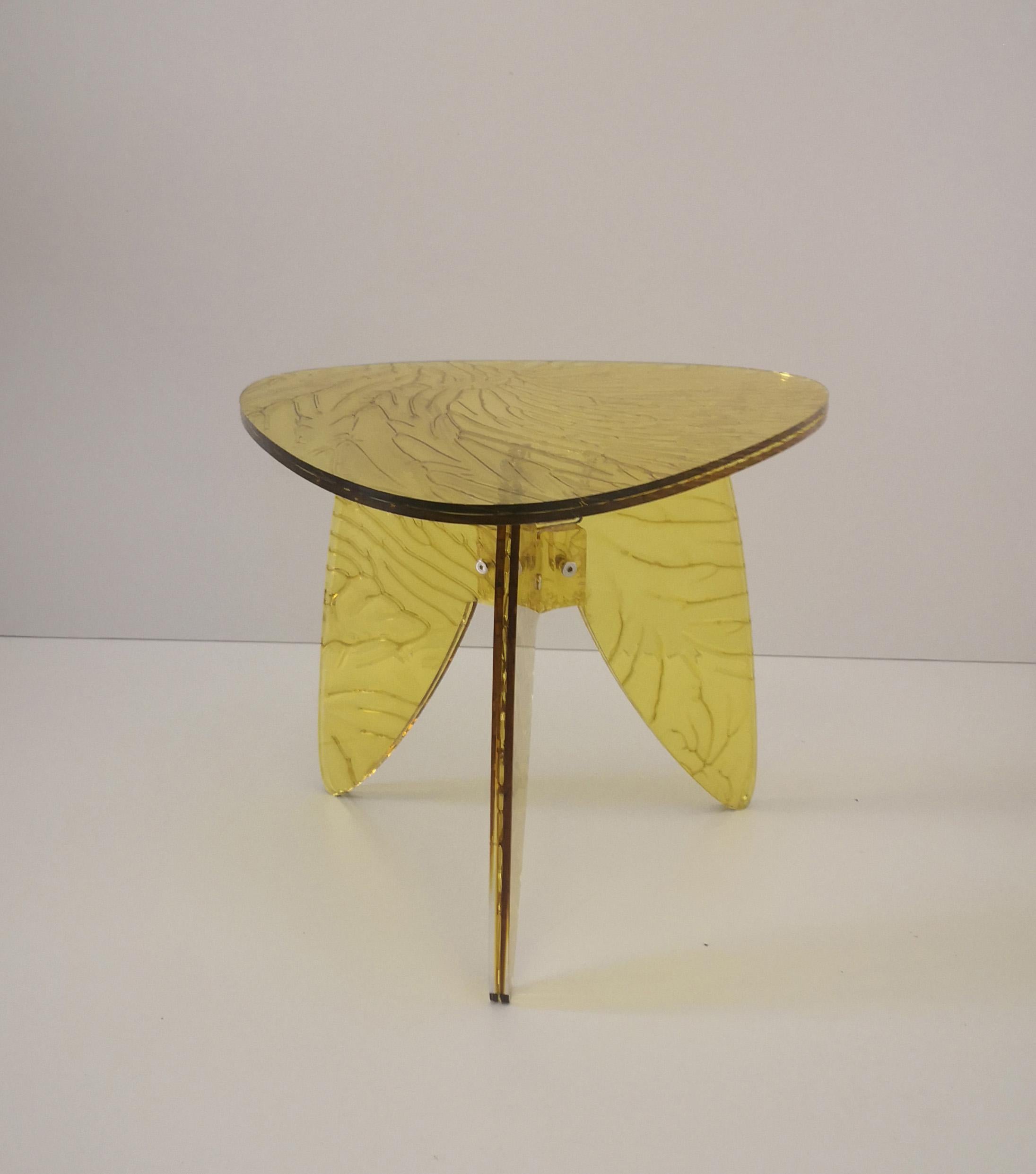 Sketch Coffee Table Made in Acrylic yellow Design Roberto Giacomucci in 2023 In New Condition For Sale In ancona, IT