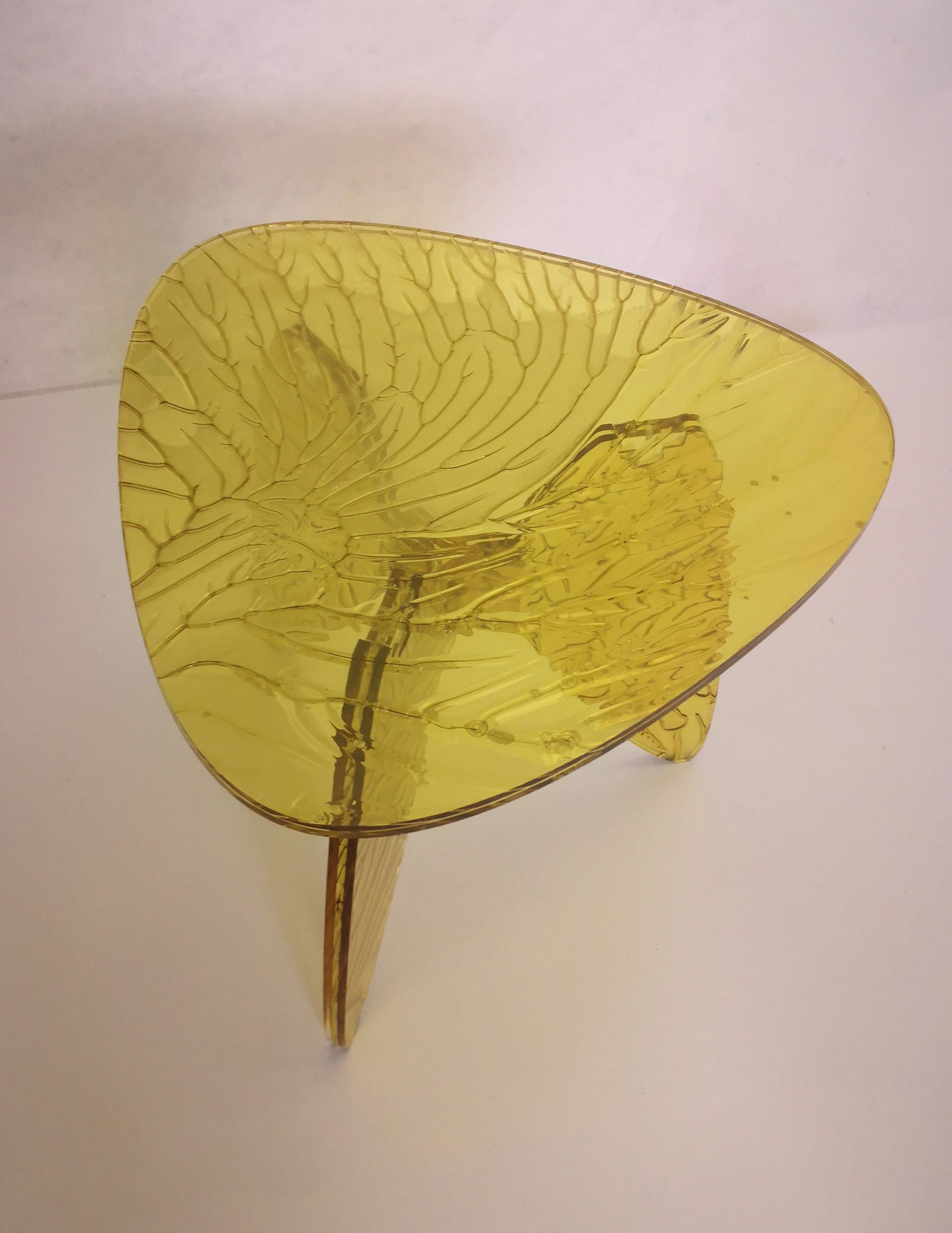 Contemporary Sketch Coffee Table Made in Acrylic yellow Design Roberto Giacomucci in 2023 For Sale