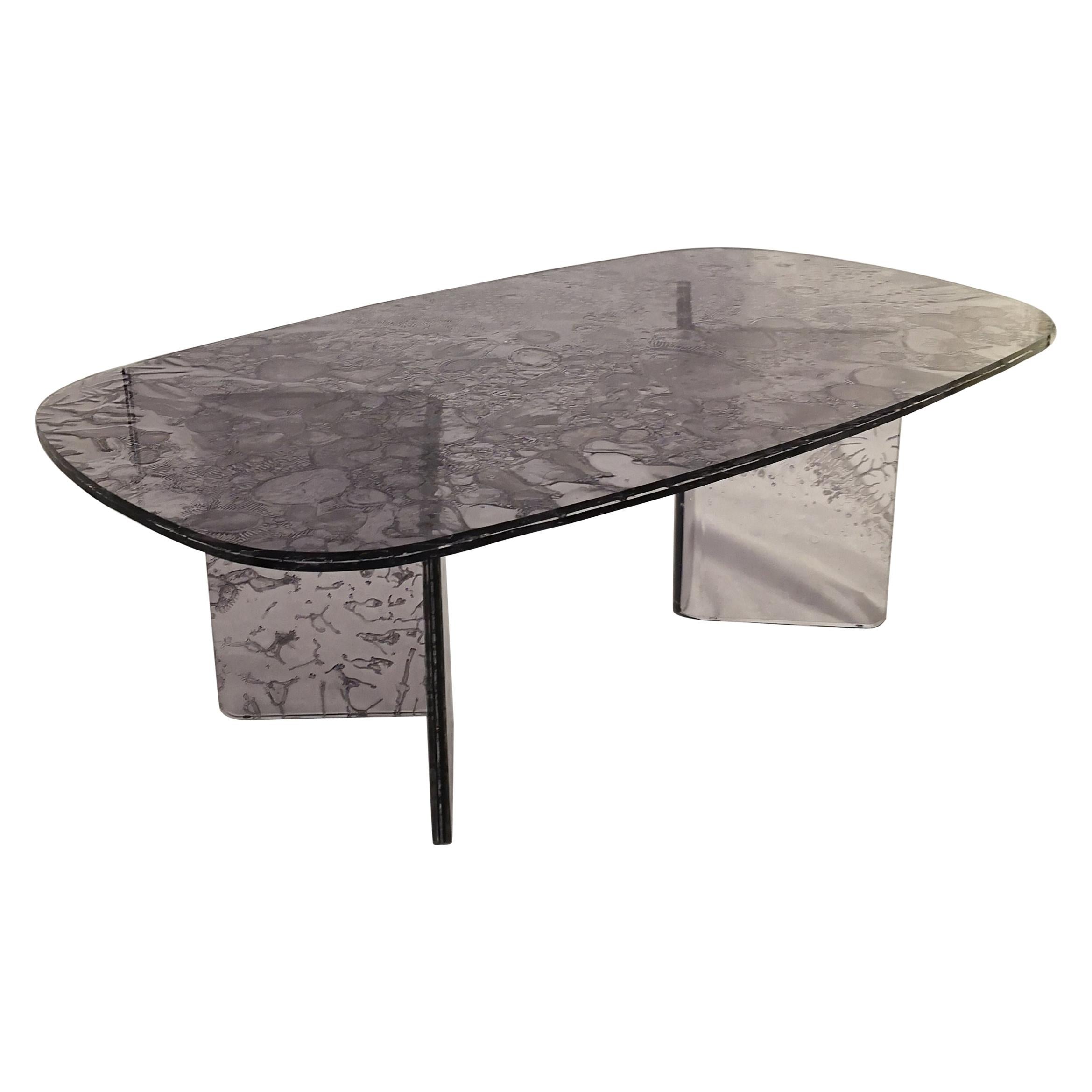 Sketch Coffee Table Made of Grey Acrylic Design Roberto Giacomucci in 2020