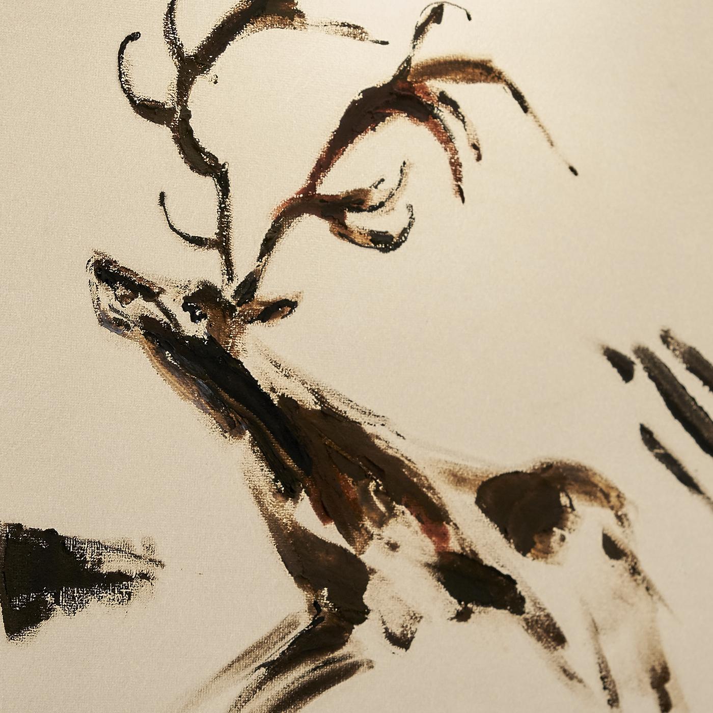 Italian Sketch Deer Sconce For Sale