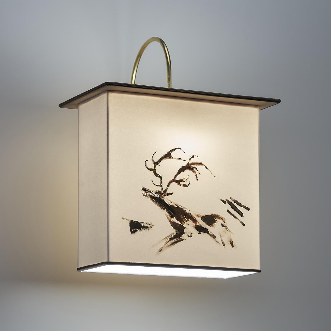 Contemporary Sketch Deer Sconce For Sale