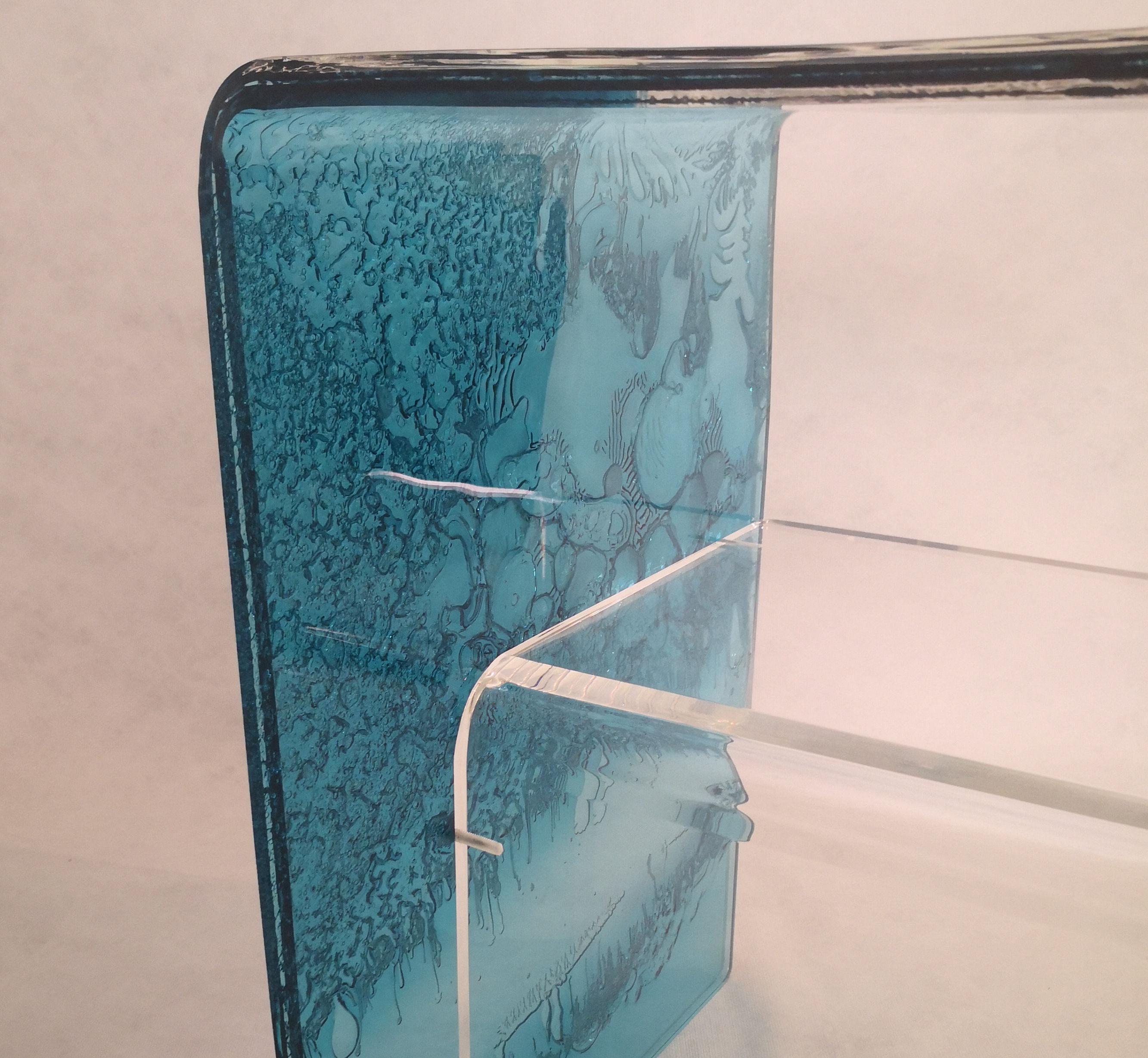 Sketch Elle Sidetable Made of Green Acrylic Des, Roberto Giacomucci in 2022 In New Condition For Sale In ancona, IT