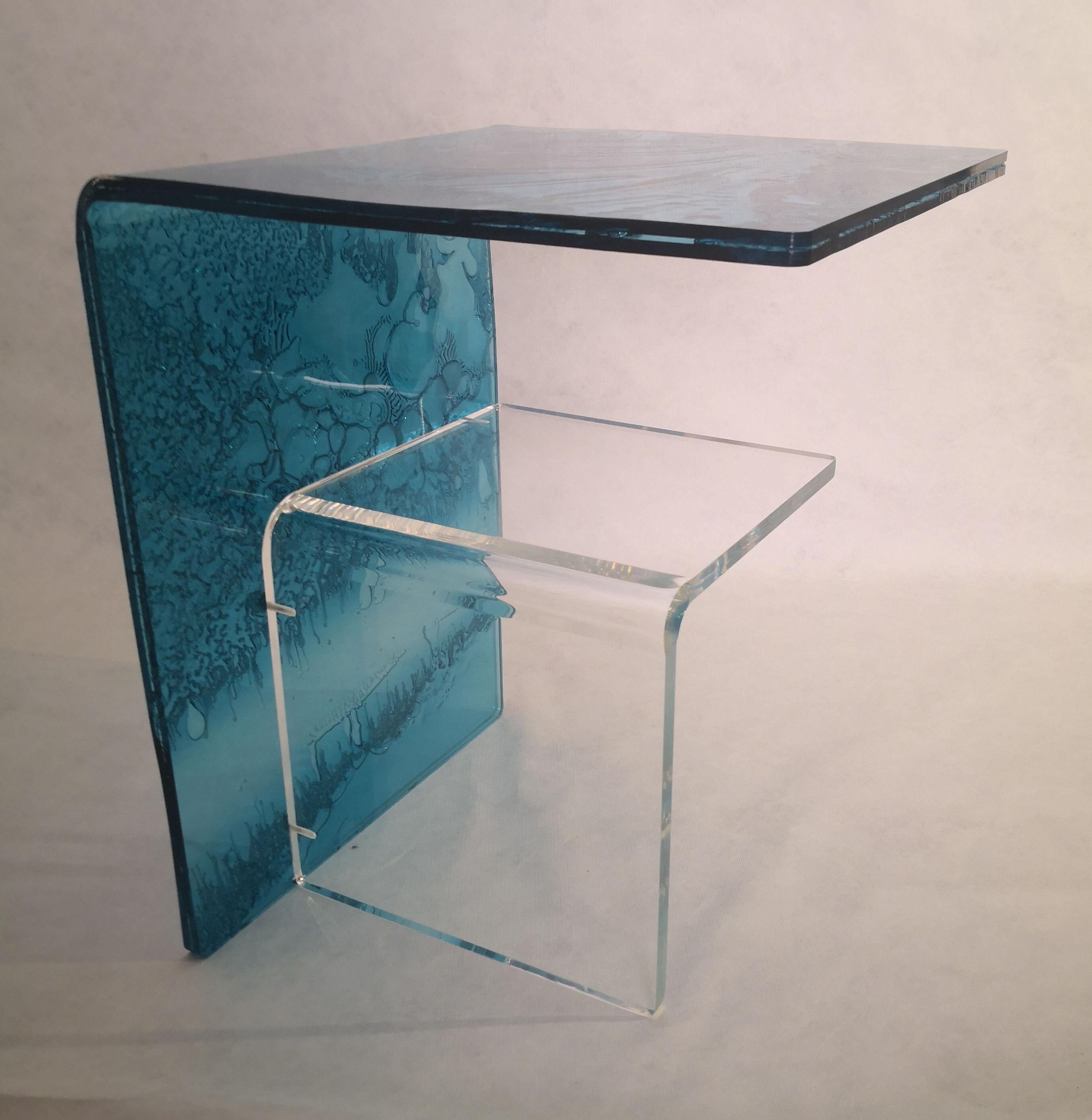 Contemporary Sketch Elle Sidetable Made of Green Acrylic Des, Roberto Giacomucci in 2022 For Sale