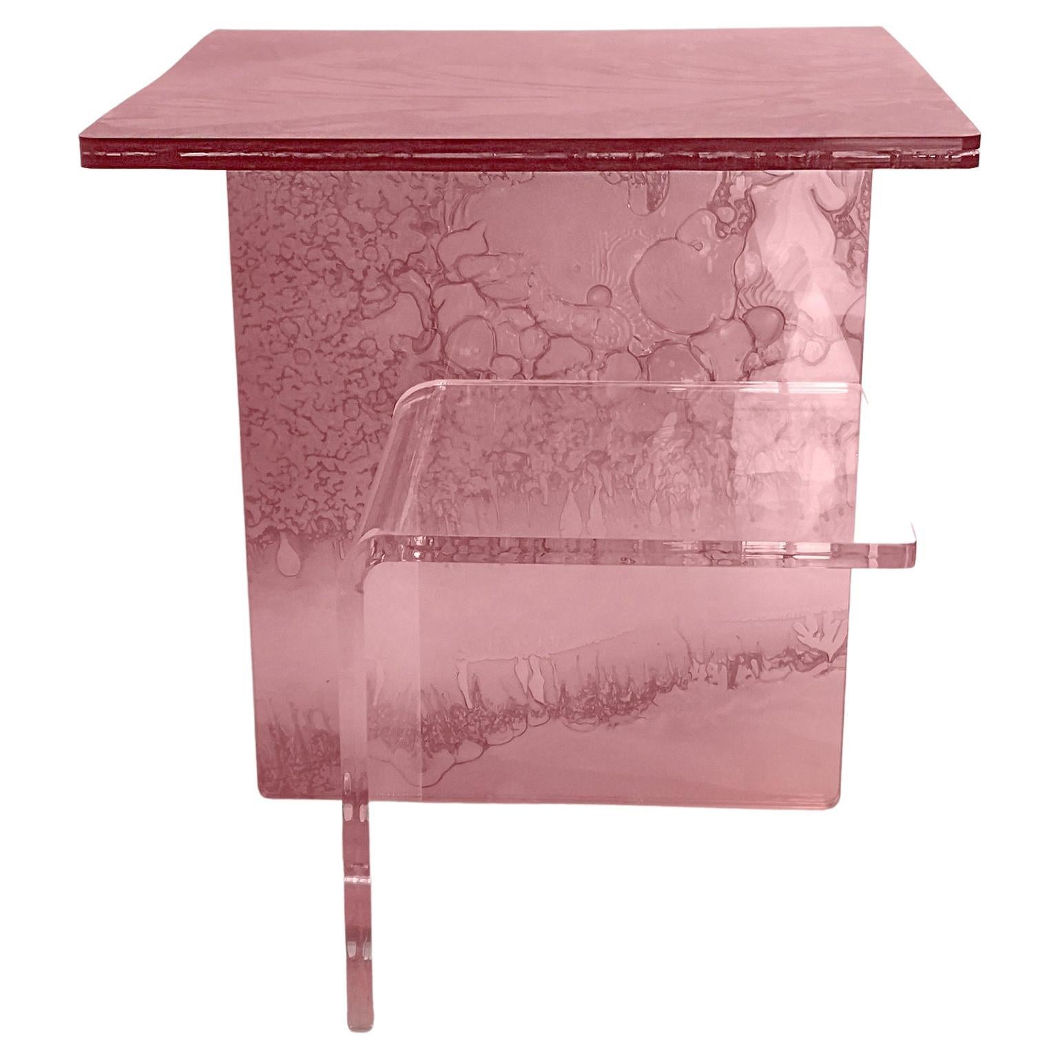 Sketch Elle Sidetable Made of Pink Acrylic Des, Roberto Giacomucci in 2022