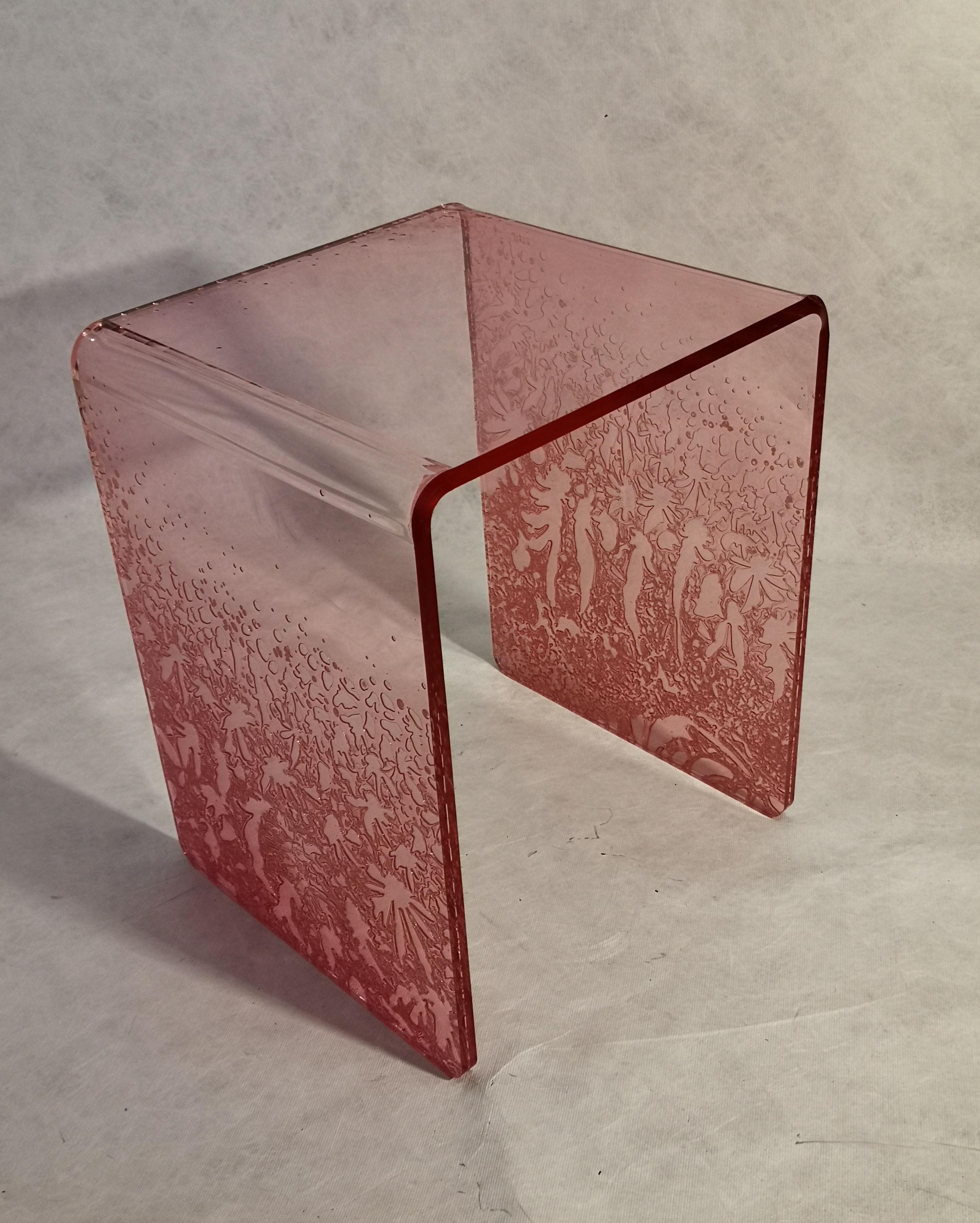 Sketch Mini Ponte Side Table Made of Acrylic Design Roberto Giacomucci 2022 For Sale 1