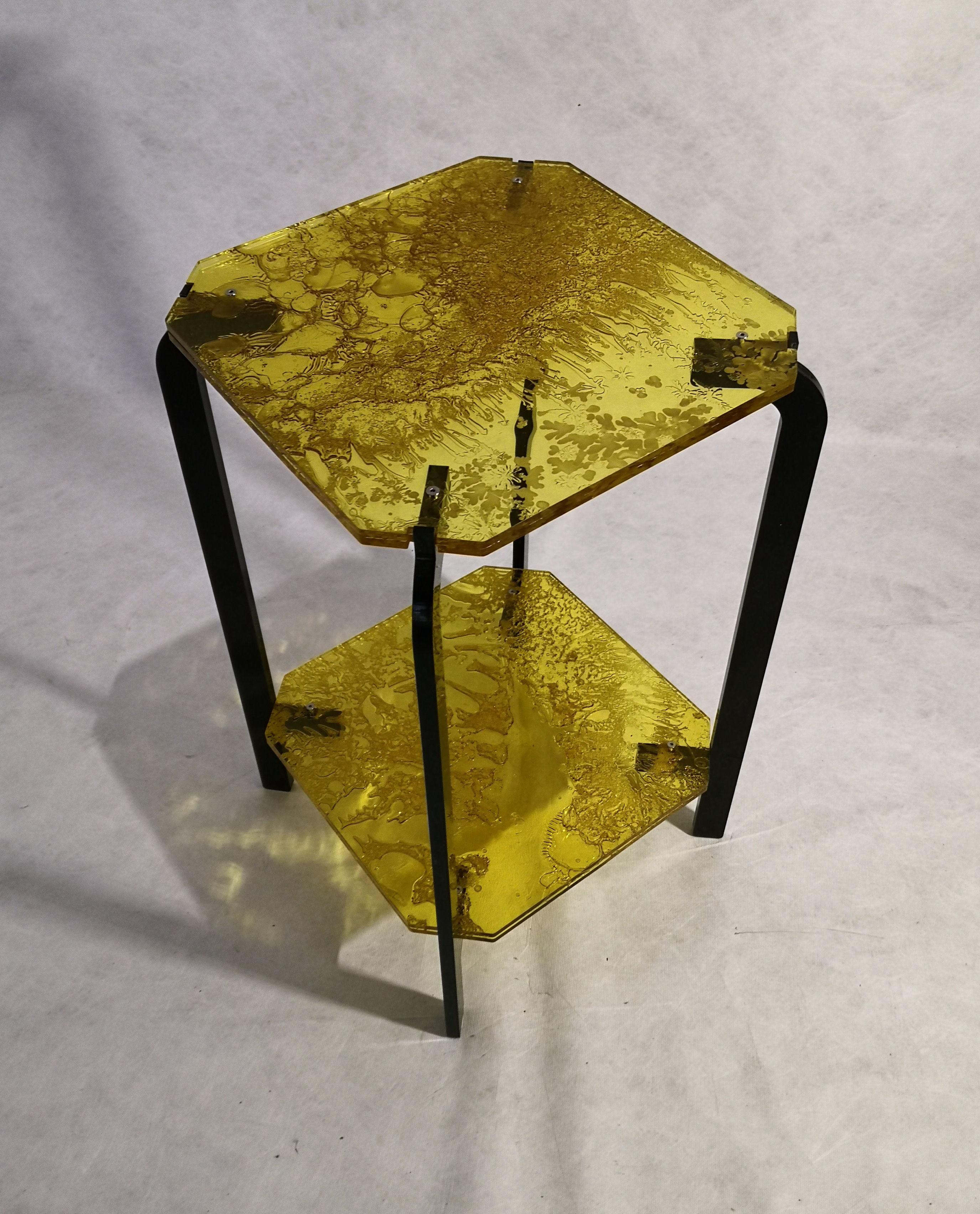 Italian Sketch Mini Ponte Side Table Made of Acrylic Design Roberto Giacomucci, 2022 For Sale