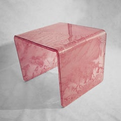 Sketch Mini Ponte Side Table Made of Pink Acrylic Design Roberto Giacomucci 2020