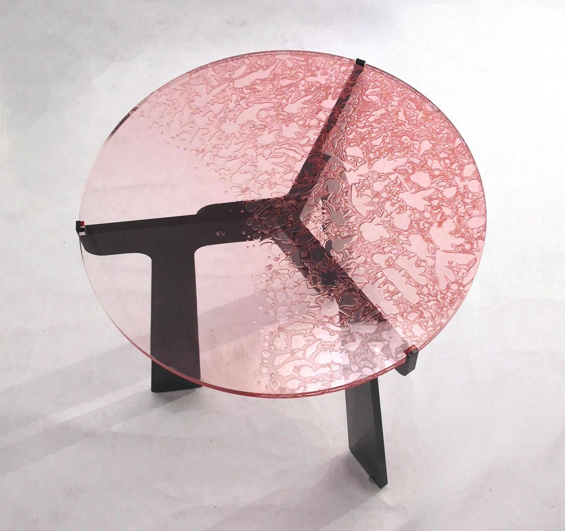 Modern Sketch Mini Sidetable Made of Pink Acrylic Des, Roberto Giacomucci in 2021 For Sale