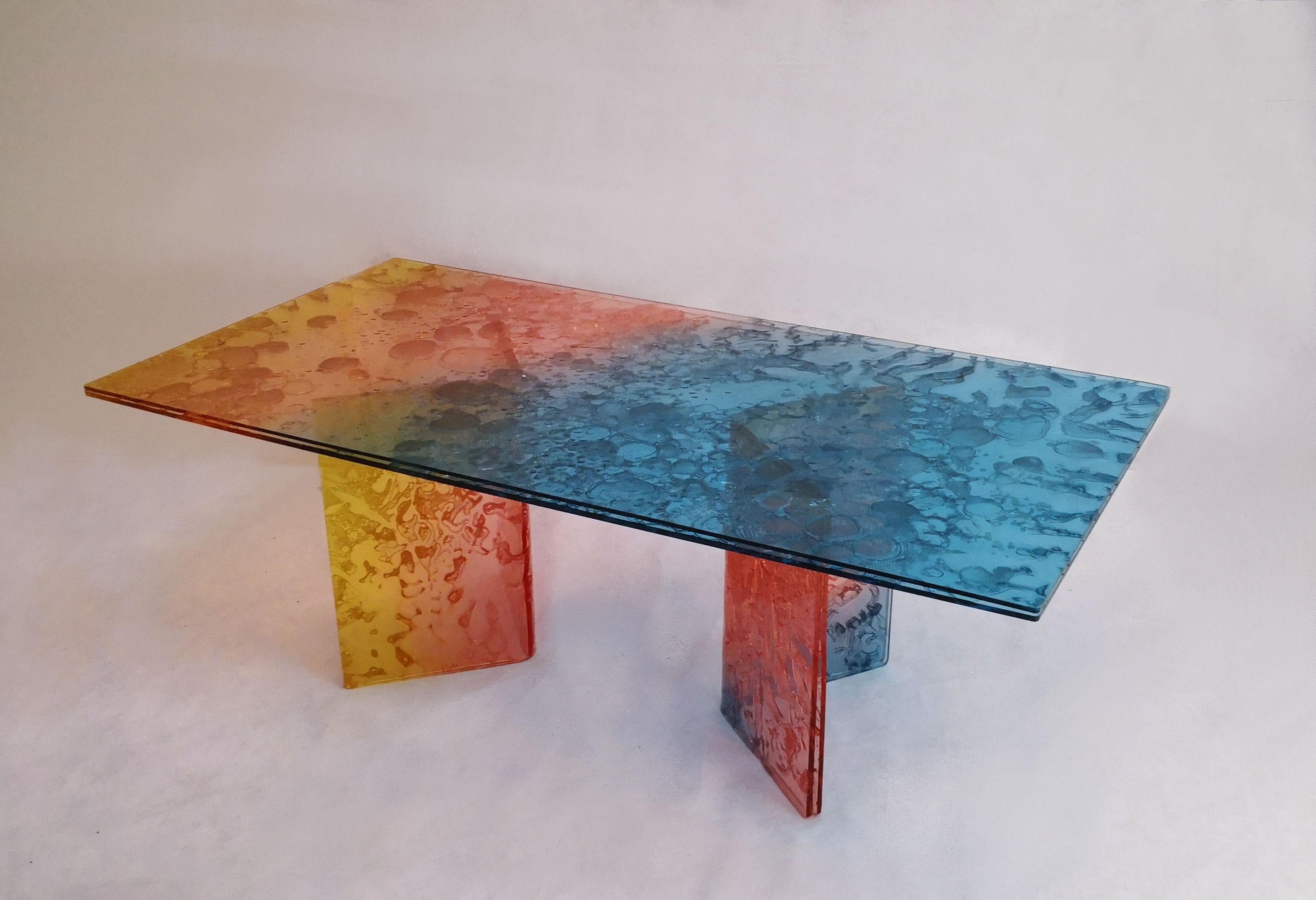 Sketch Multicolor Coffee Table Made in Acrylic Design Roberto Giacomucci in 2022 For Sale 6