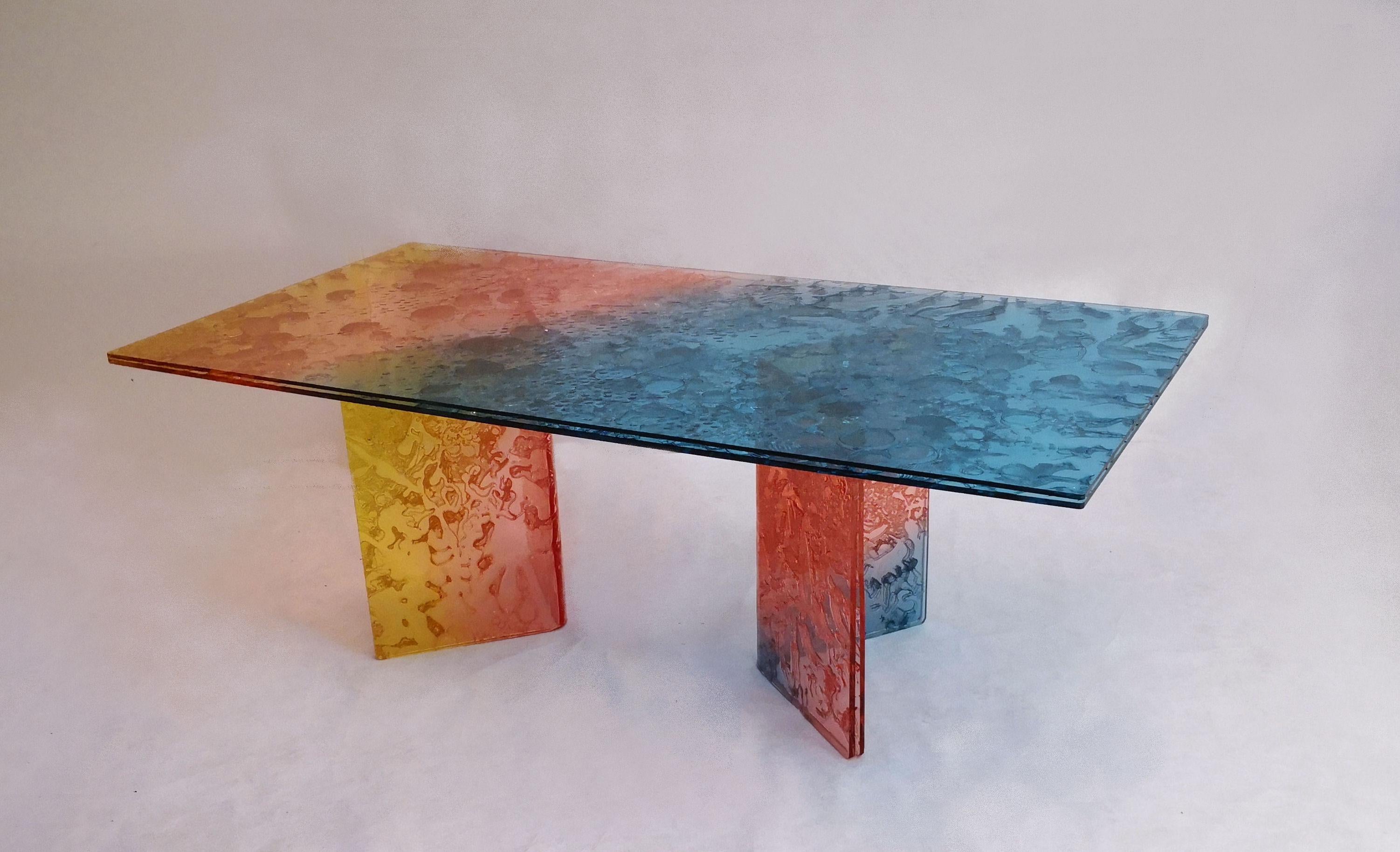 Sketch Multicolor Coffee Table Made in Acrylic Design Roberto Giacomucci in 2022 For Sale 7